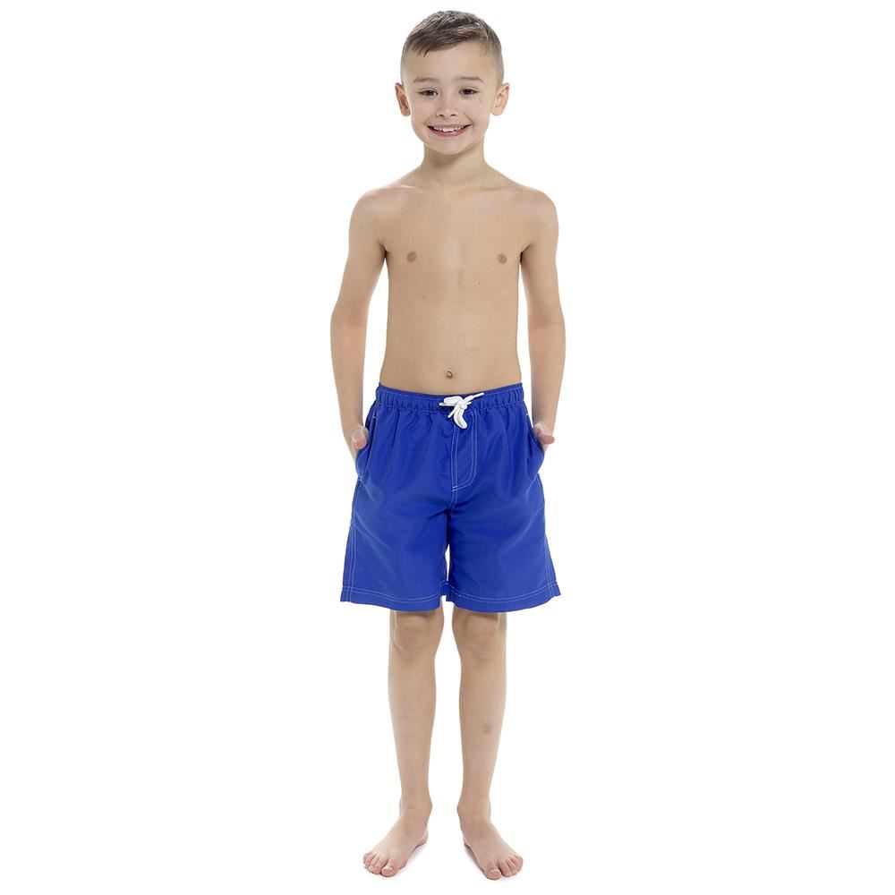 A2Z Kids Boys Beach Plain Swim Lightweight Contrast Thread Detail Boardshorts