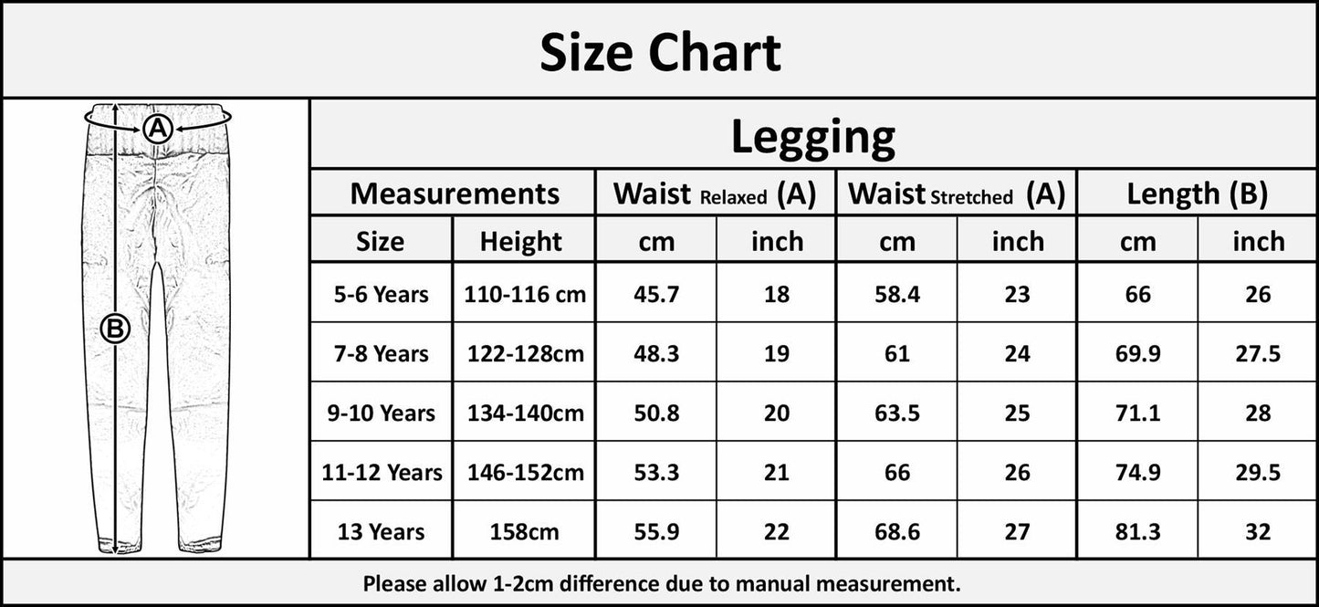 Girls Leggings Toddler Kids Stretchy High Waist Wet Look Legging Full Length