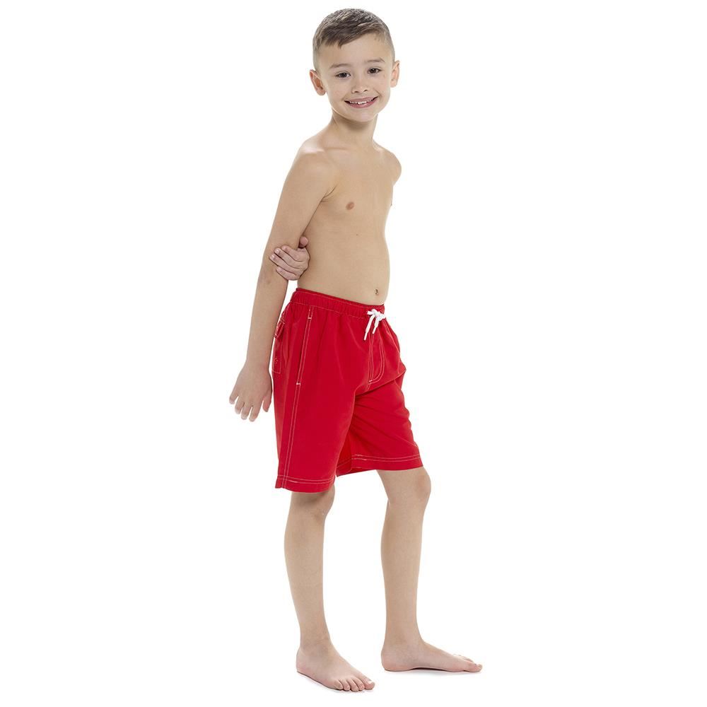 A2Z Kids Boys Beach Plain Swim Lightweight Contrast Thread Detail Boardshorts