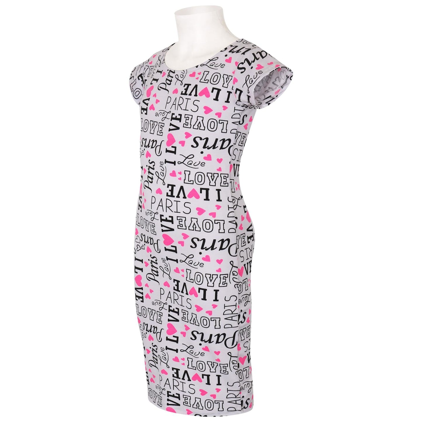 Kids Girls Midi Dress I Love Paris Print Fashion Summer Party Outfit Dresses