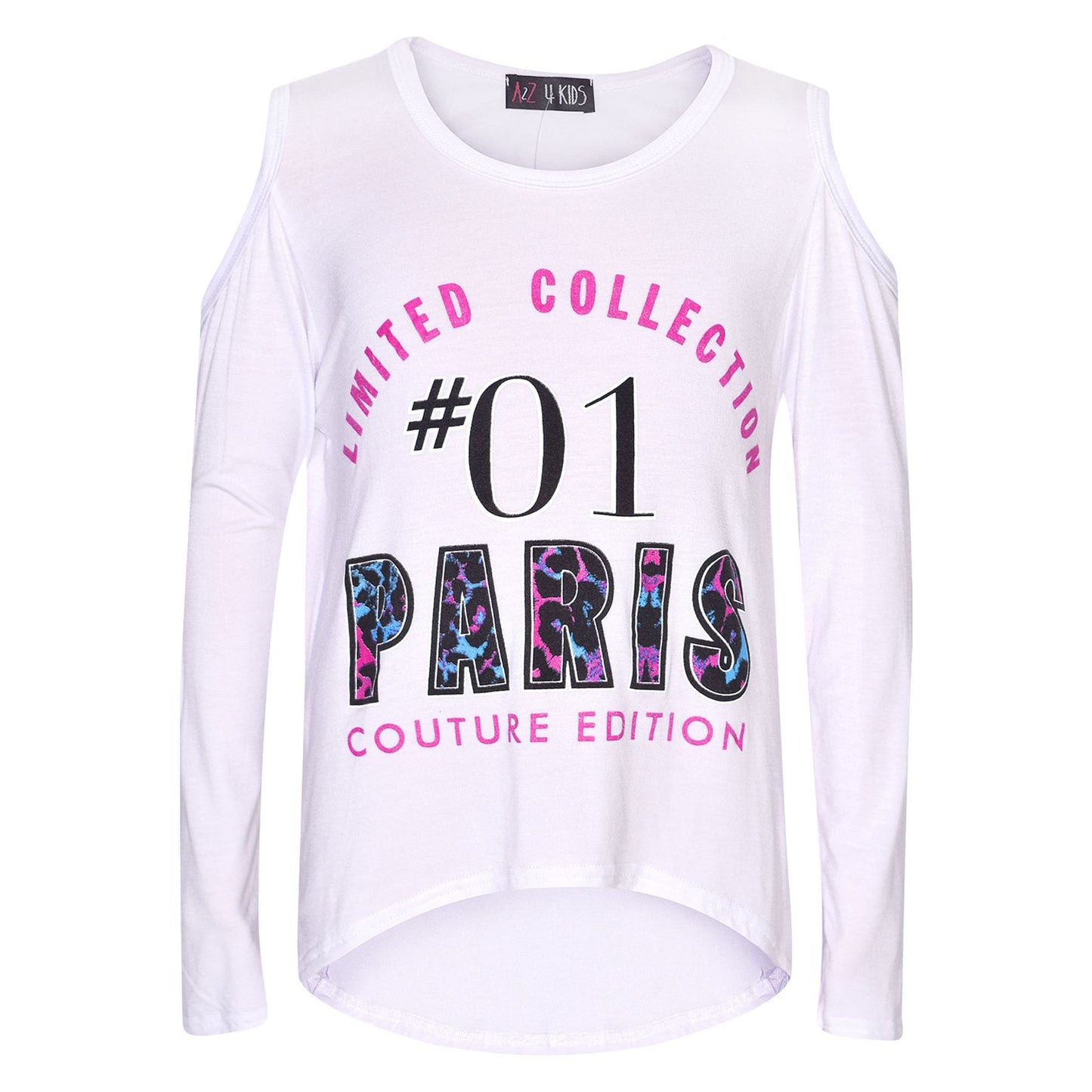 Girls Top Kids #01 Paris Print Trendy Top & Multi Leoaprd Legging Set 7-13 Years