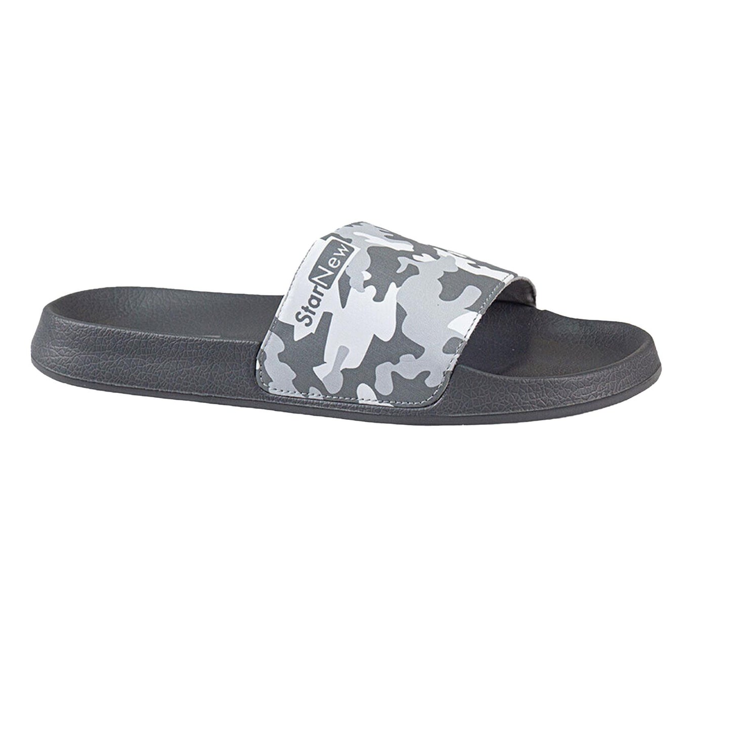 Mens Open Toe Sliders Slip On Beach Sandals Anti-Slip Pool Slides House Slippers
