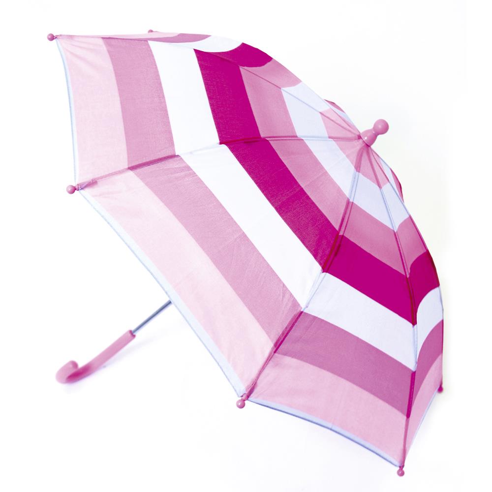 Kids Girl Stick Umbrella Monochromatic Rainbow Stripes Lightweight Brolly Canopy