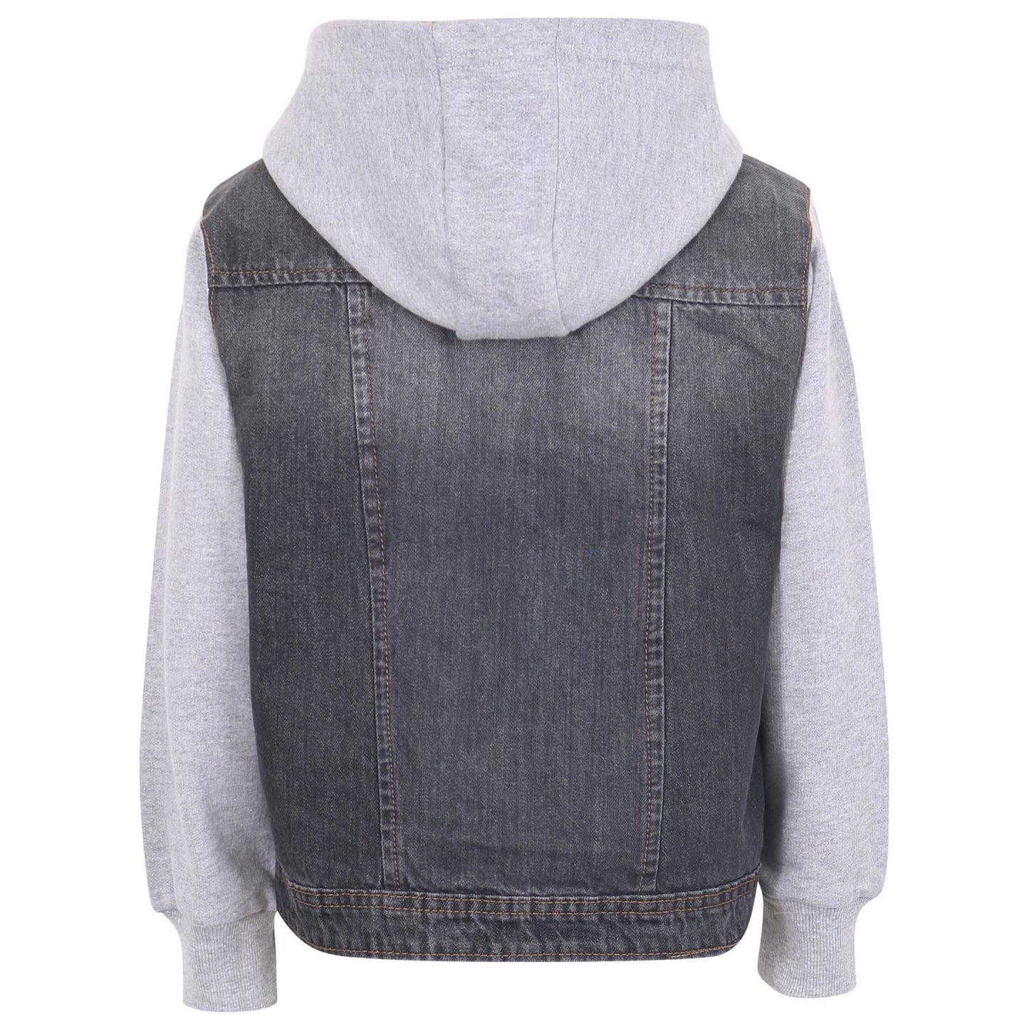 Kids Boys Denim Jacket Fleece Long Sleeves Hooded Stylish Jeans Coat For 2-13 Yr