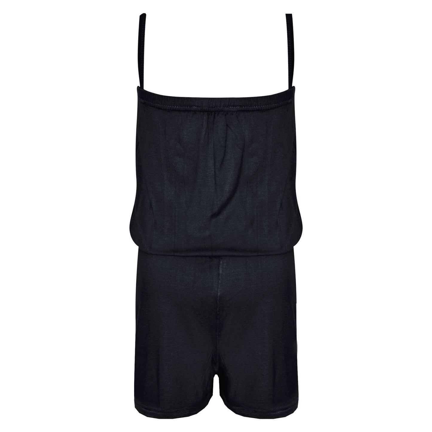 Kids Girls Plain Color Playsuit Trendy Summer All In One Jumpsuit New Age 5-13 Y