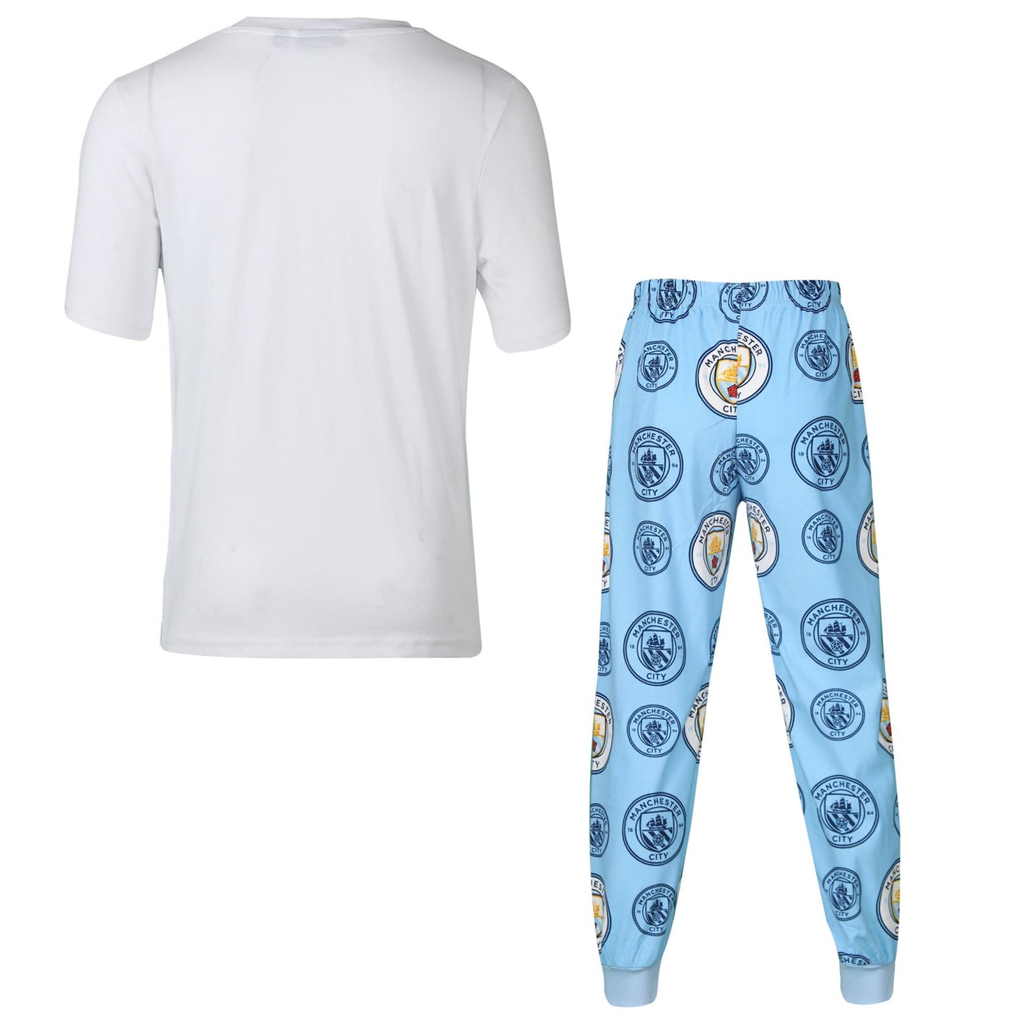 Kids Boys PJS Pyjama Set Manchester City Short Sleeve Officially Licensed Sets