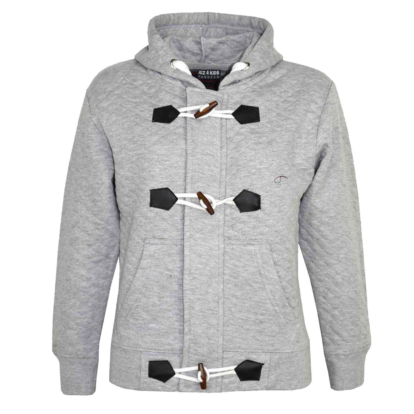 KIDS GIRLS BOYS DUFFEL HOODIE KIDS QUILTED FLEECE HOODED JACKET AGE 7-13 YEARS