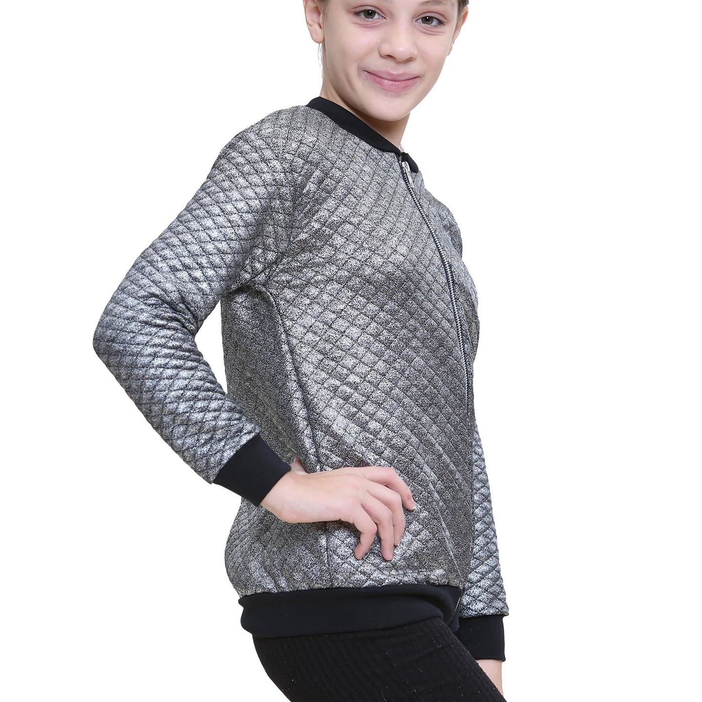 Kids Girls Shiny Fashion Quilted Casual School Jacket Bubble Coat 7-13 Years
