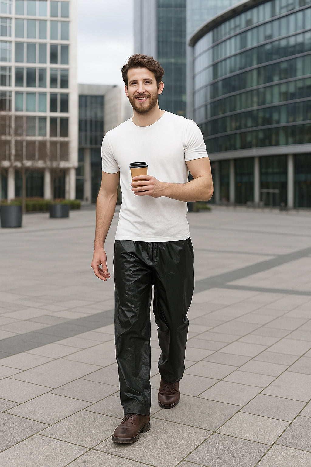 A2Z Mens Waterproof Trousers Quick Dry Overtrousers Windproof Outdoor Rain Pants