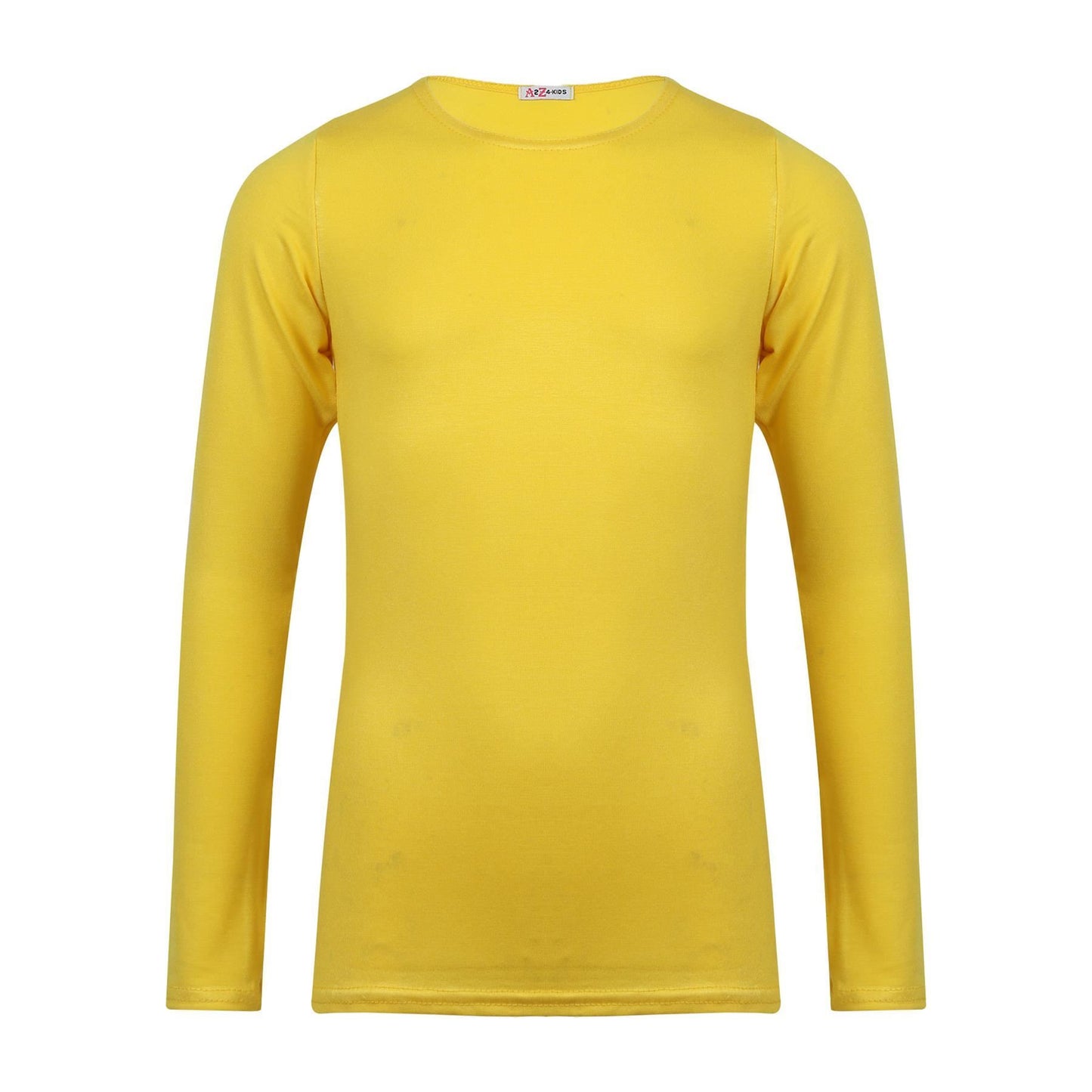 A2Z 4 Kids Girls Plain Long Sleeve T Shirt Soft Feel PE School Activewear Shirts