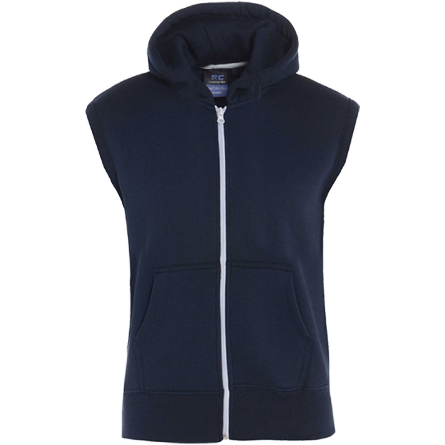 Kids Hooded Gilet Jacket Fleece Fabric No Sleeve Zipper Coat Boys Age 5-13 Year