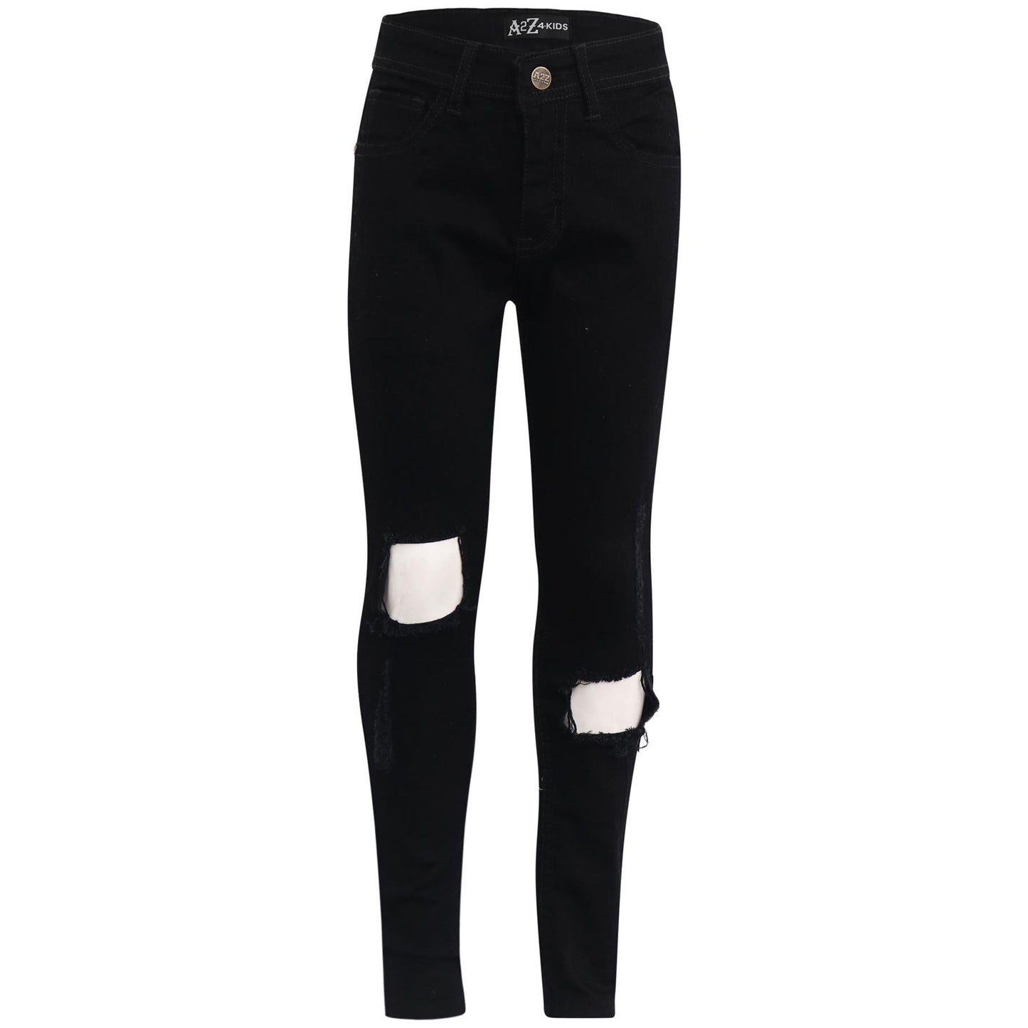 Kids Girls Skinny Ripped Jeans Denim Stretchy Fashion Pants Jeggings 5-13 Years