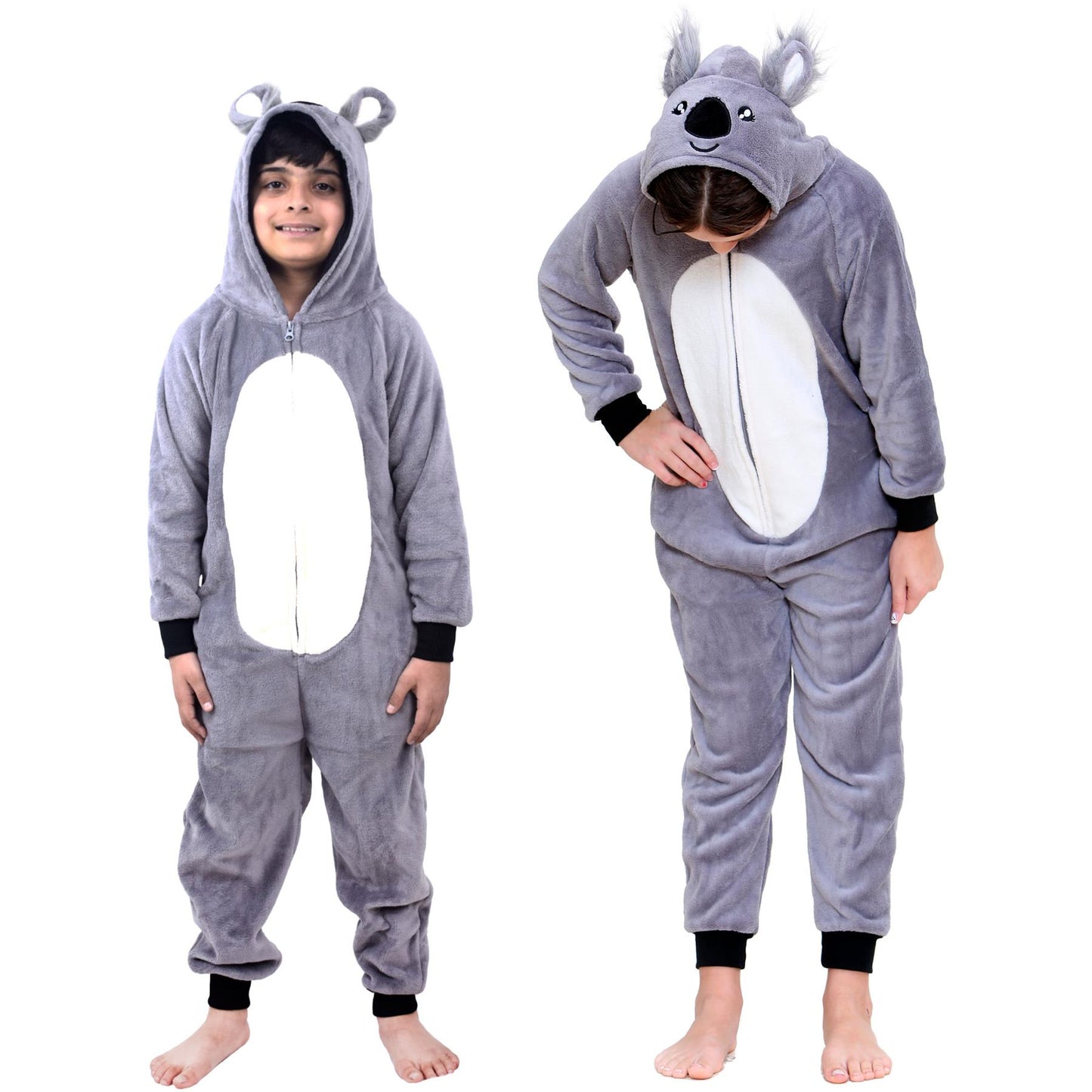 Kids Fleece A2Z Onesie One Piece Jumpsuit Koala Pyjamas Gift For Boys Girls 2-13