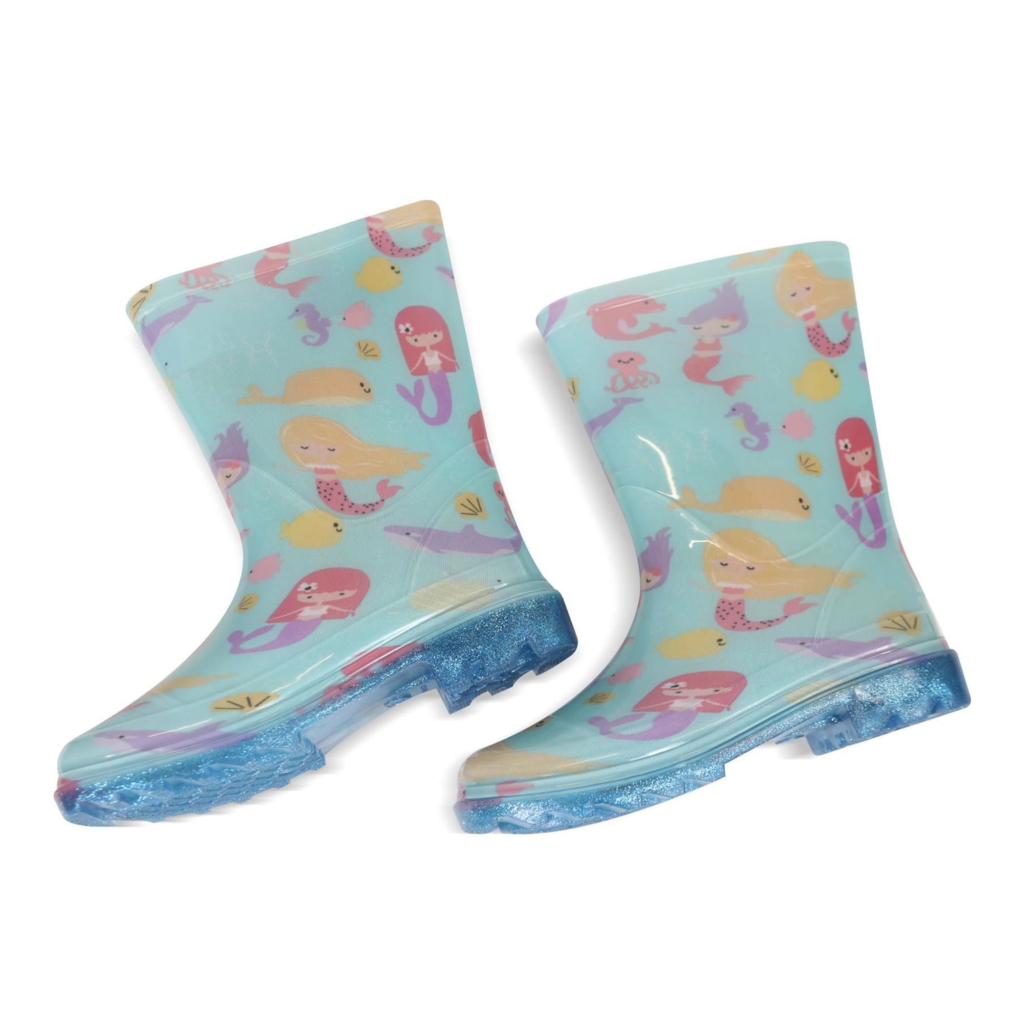 A2Z 4 kids Girls Mermaid Wellington Wellies Childrens Waterproof PVC Rain Boots