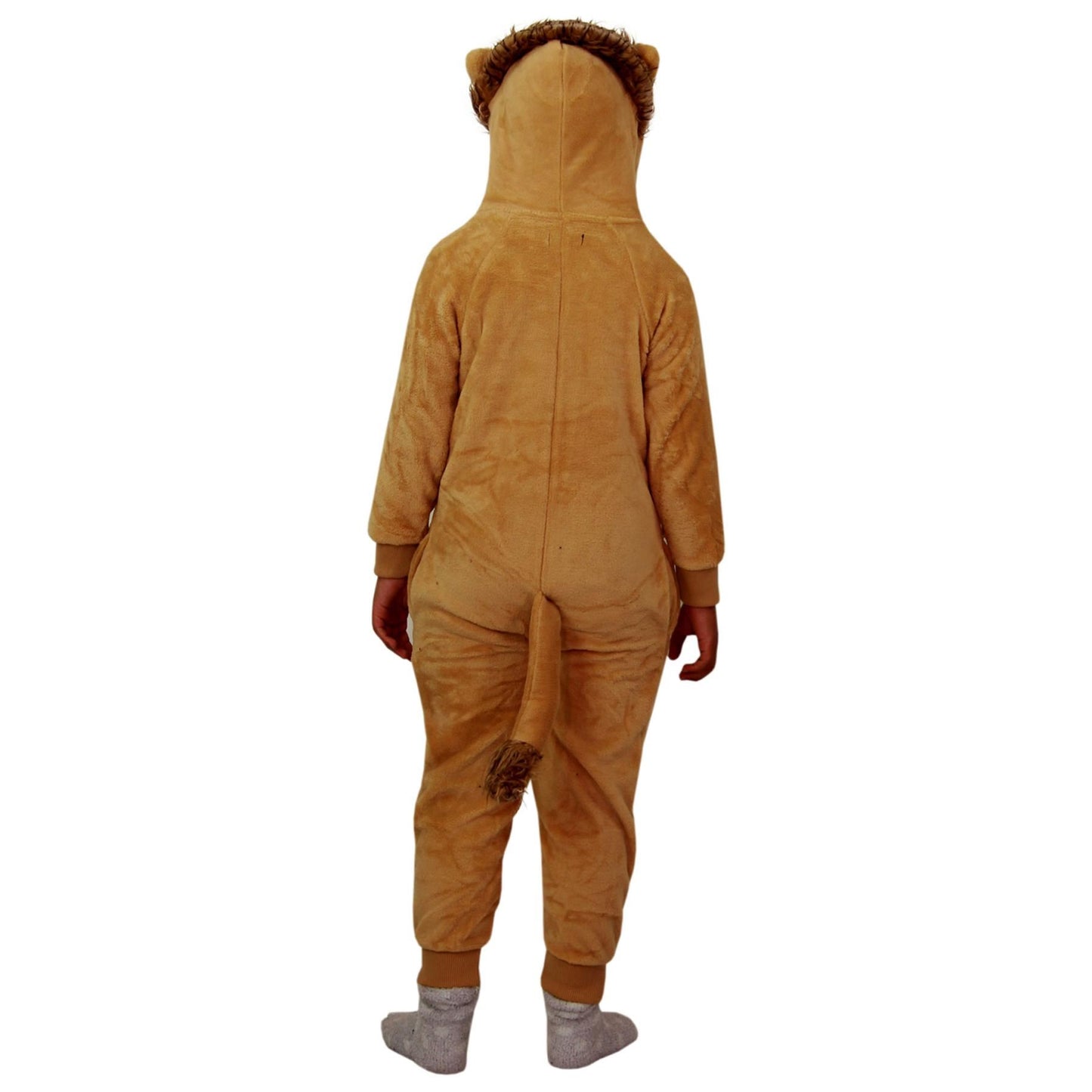 Kids Boys Girls Soft Fluffy Animal Lion A2Z Onesie One Piece Xmas Costume 2-13 Y