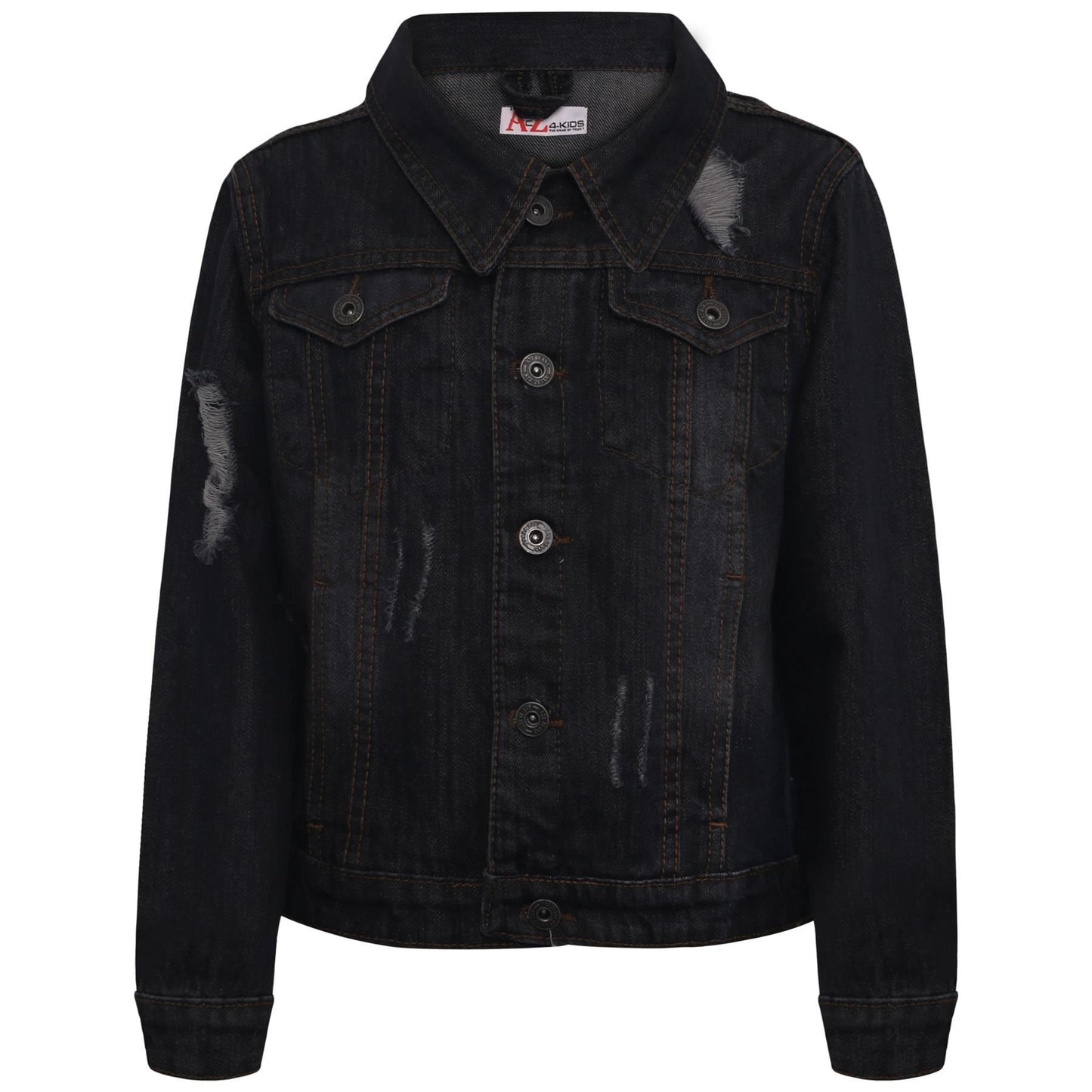 Kids Boys Denim Jacket Ripped Jeans Fashion Jackets Coat Age 3-13 Years