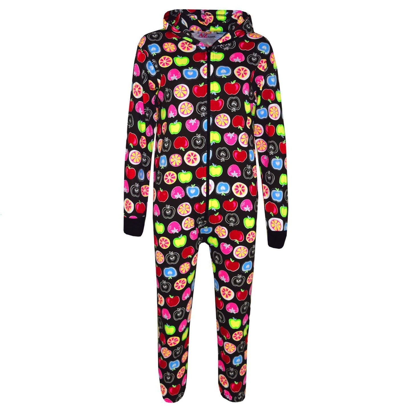 Kids Girls Boys Fruit Print Adorable Comfy Costume A2Z Onesie One Piece Pyjamas