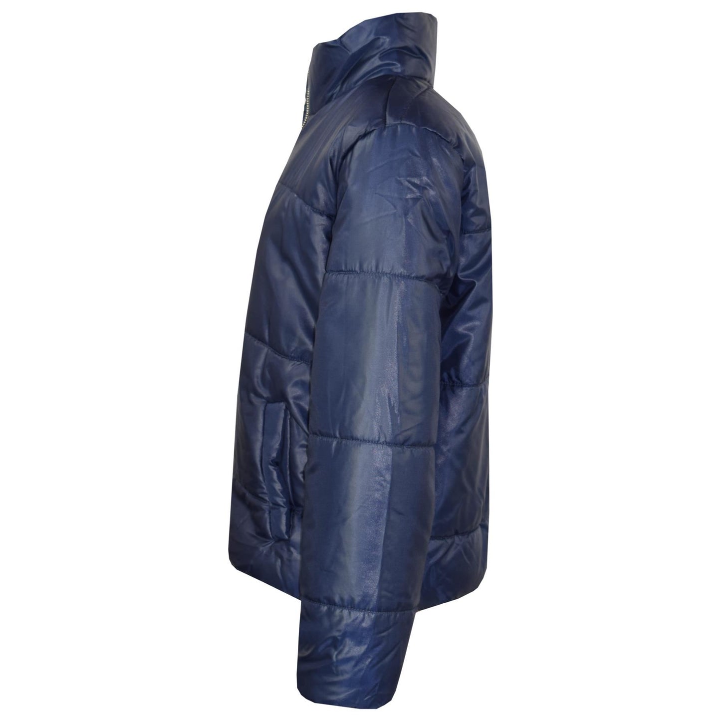 Girls Jacket Kids Wetlook Cropped Padded Quilted Puffer Bubble Jackets Coat 5-13