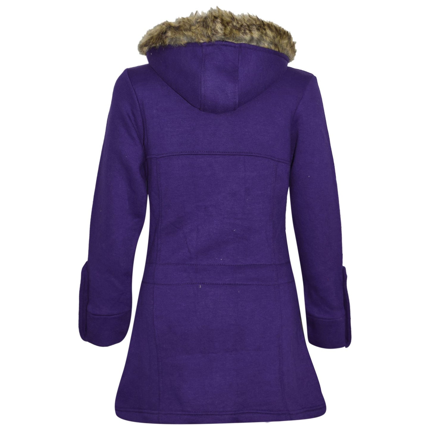 GIRLS COAT KIDS FLEECE PARKA JACKET LONG FAUX FUR HOODED SUMMER COATS AGE 7-13Y