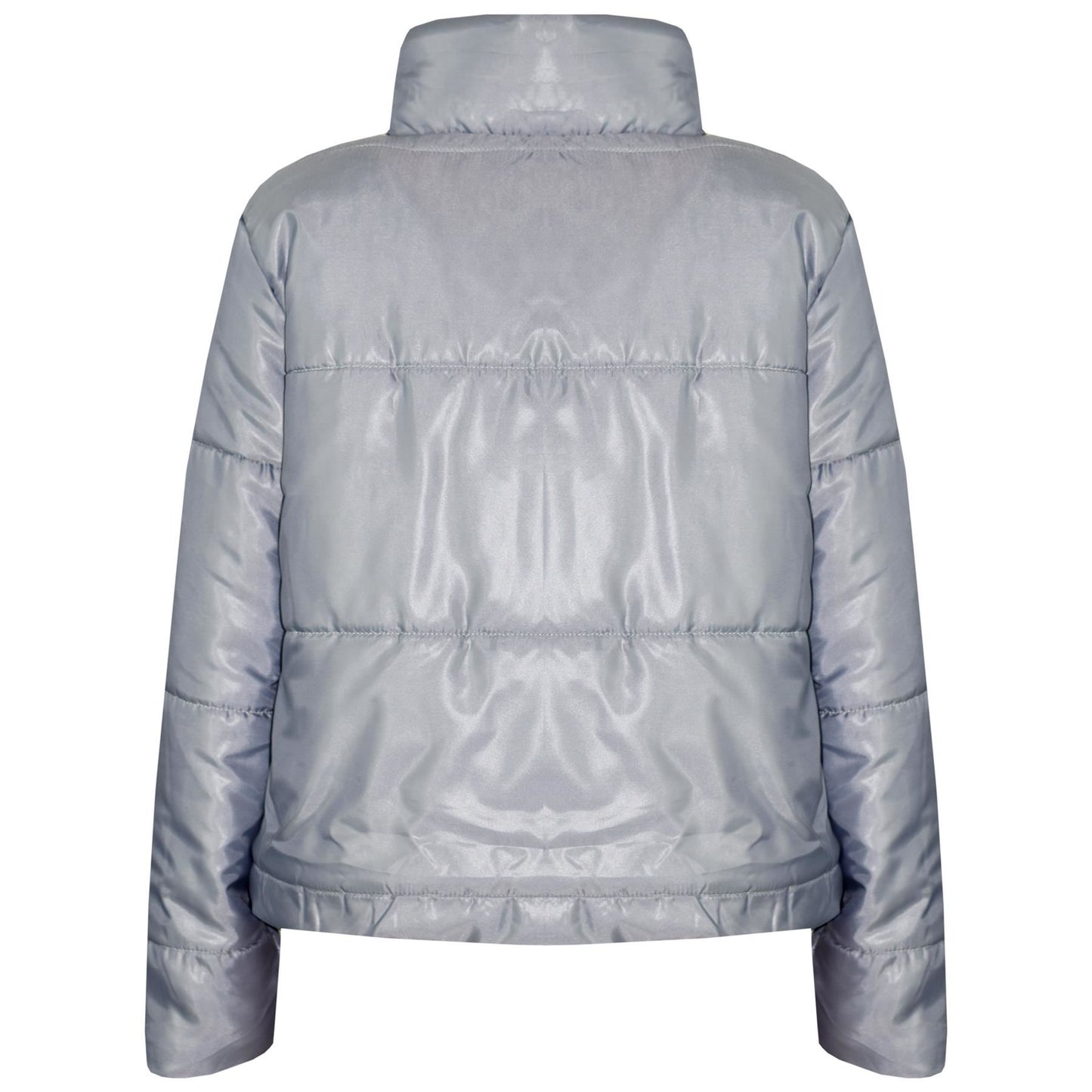 Girls Jacket Kids Wetlook Cropped Padded Quilted Puffer Bubble Jackets Coat 5-13