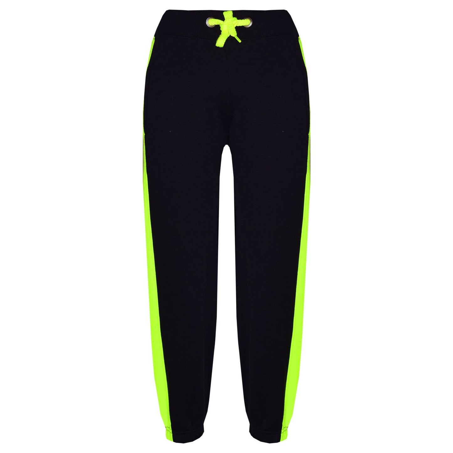 Kids Boys Girls Joggers Contrast Panel Jogging Pants  Casual Trousers 5-13 Years