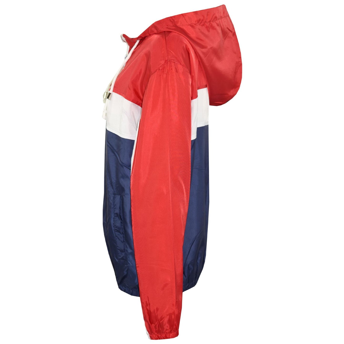 Kids Boys Girls Windbreaker Contrast Block Hooded Jackets Rain Mac Raincoat 5-13