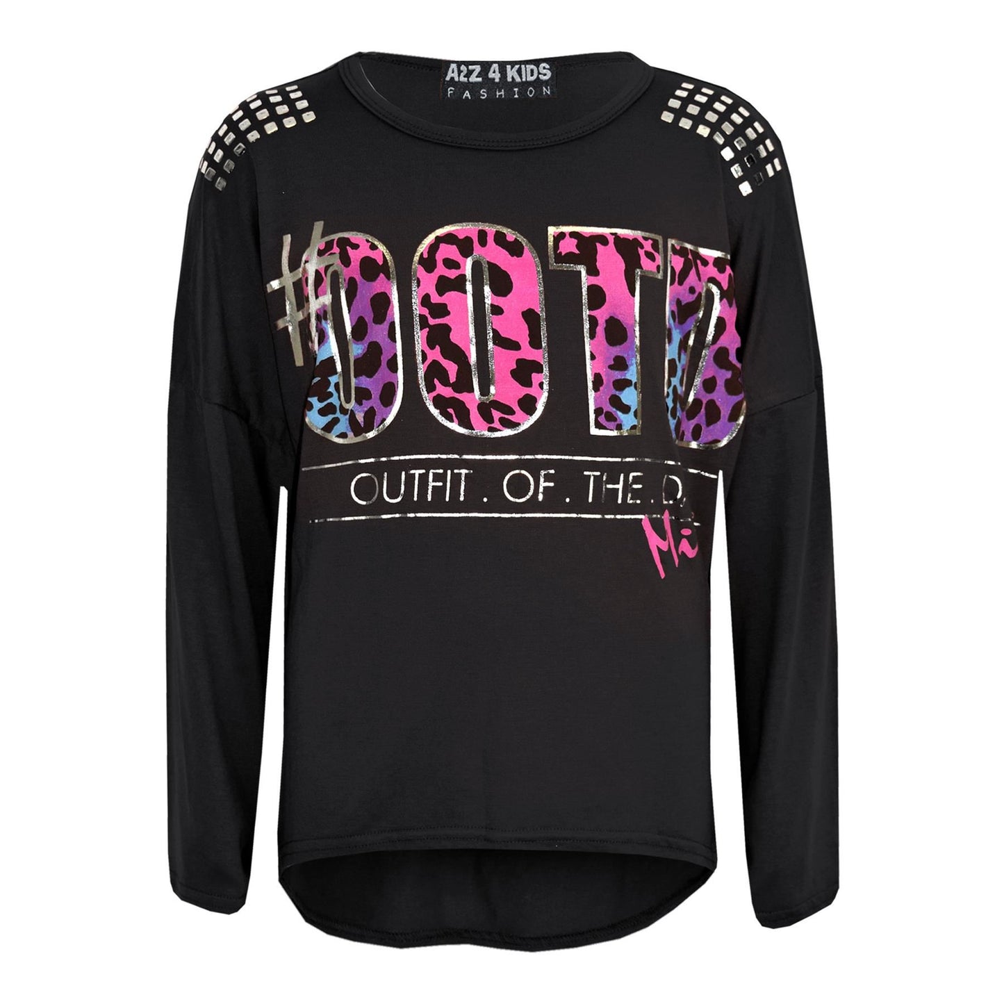 Kids Girls #OOTD Print Long Sleeves Top & Matching Fashion Legging Set 7-13 Year