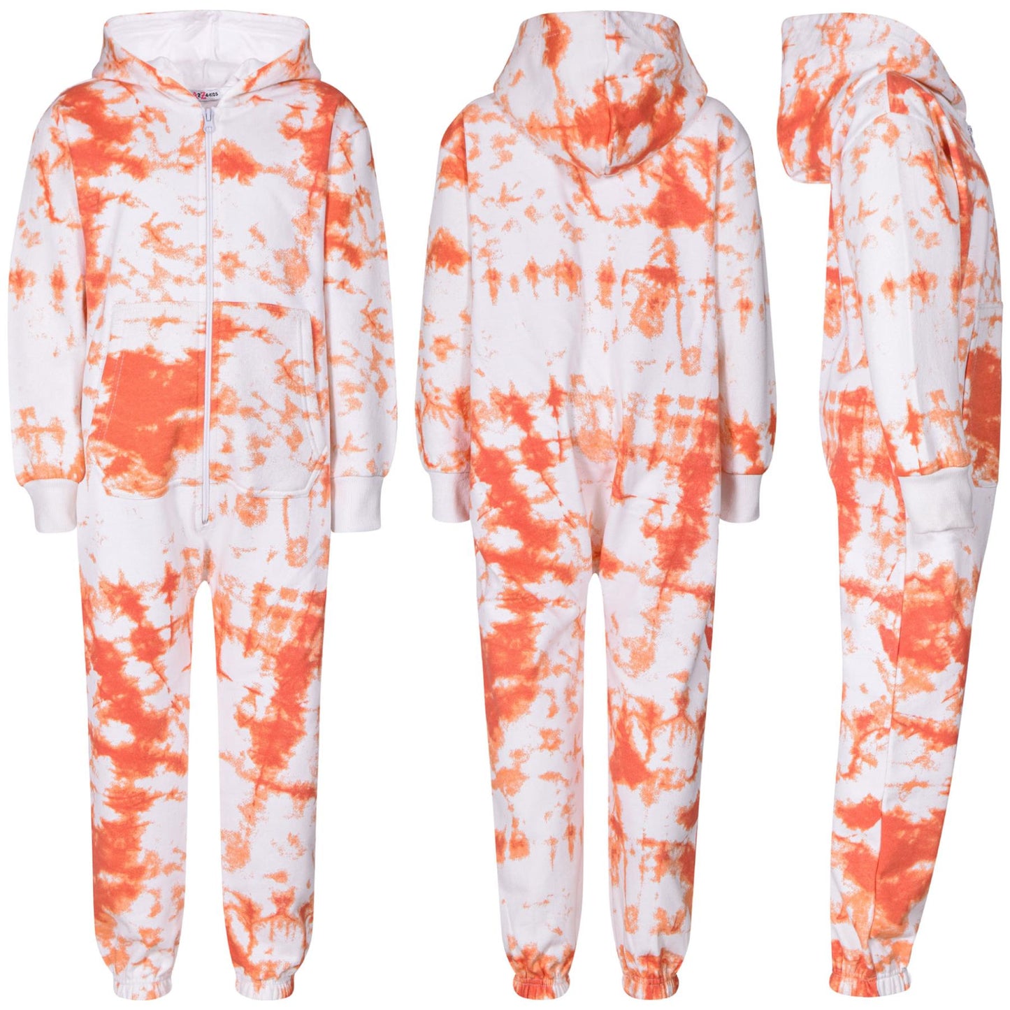 Kids Boys Girls Unisex Onesie Super Soft Fleece Hooded Zip Up Loungewear Costume
