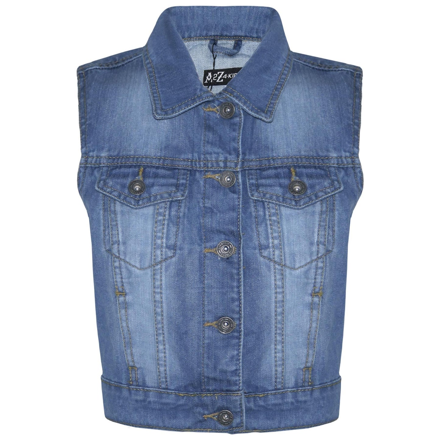 Girls Denim Jacket Dark Blue Jeans School Jackets Coats Age 3-13 Years