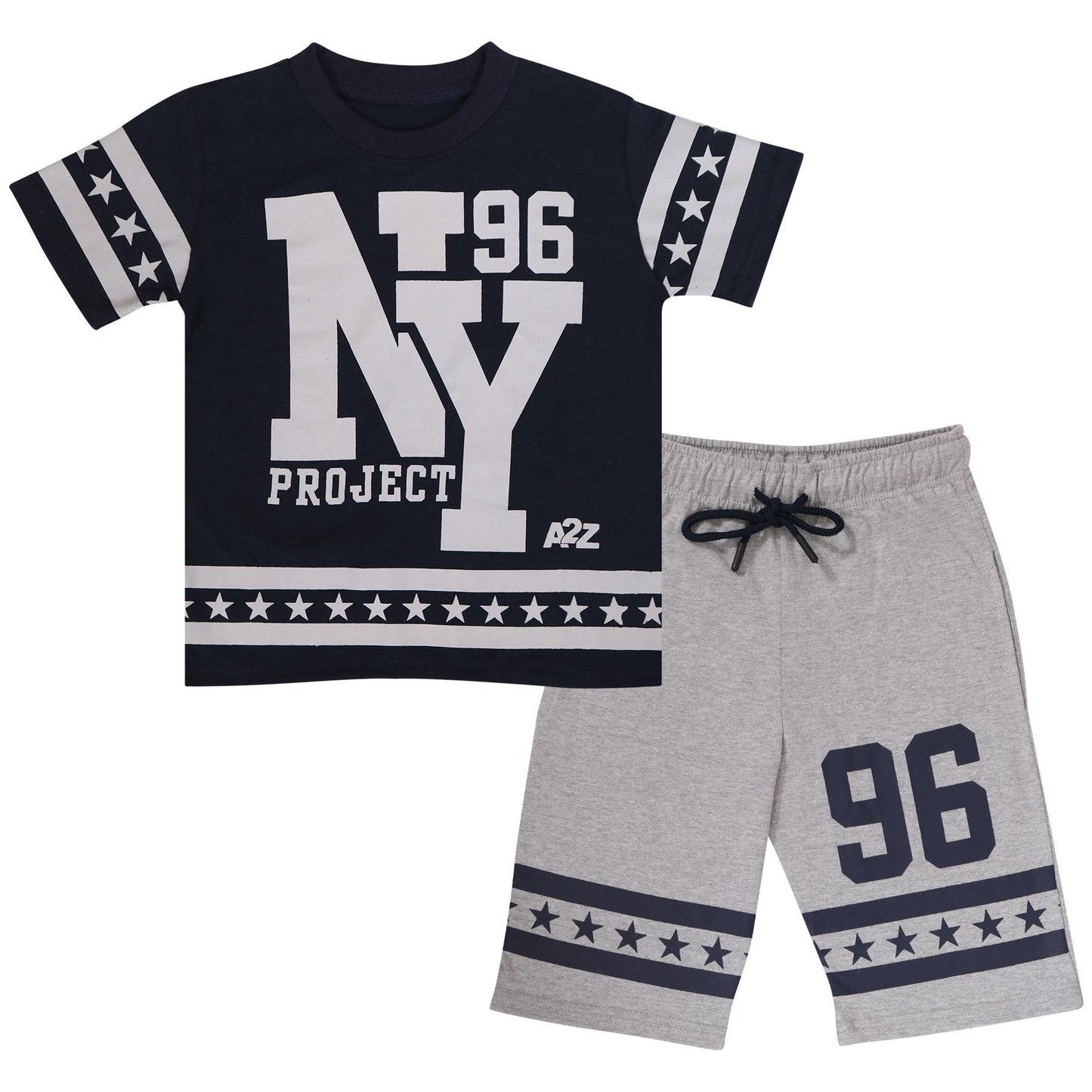 Kids Boys Girls T Shirt Short Set NY New York T-Shirt Top Shorts Set Age 5-13