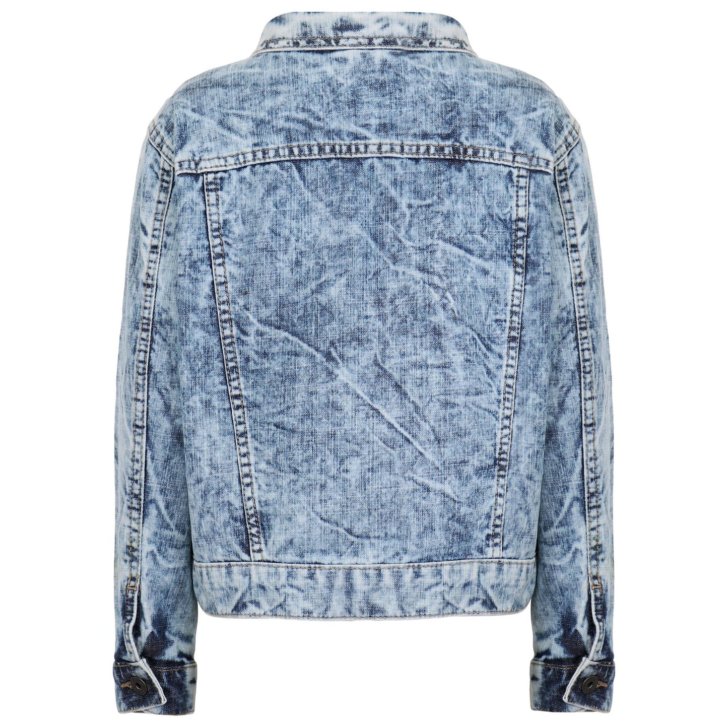 Kids Trendy Denim Jacket Jeans Blue Tie Dye Coat for Girls Age 3-13 Years