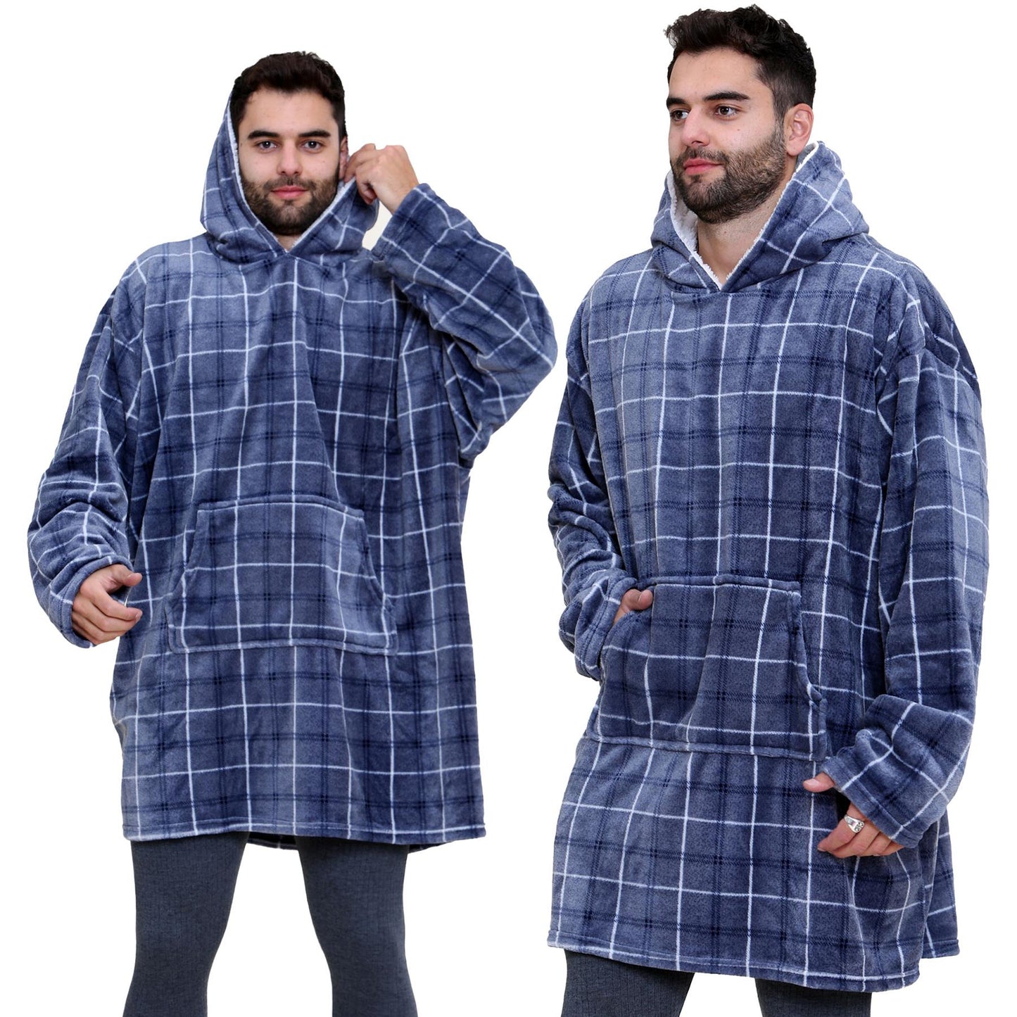 Unisex Men's Ladies Oversized Hoodie Printed Snuggle Super Soft Warm Blanket