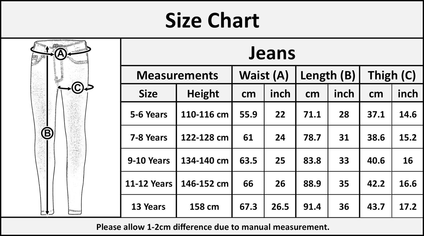 Girls Rainbow Colourful Pastel Tie Dye Jeans Denim Kids Teen Summer Outfit Gift