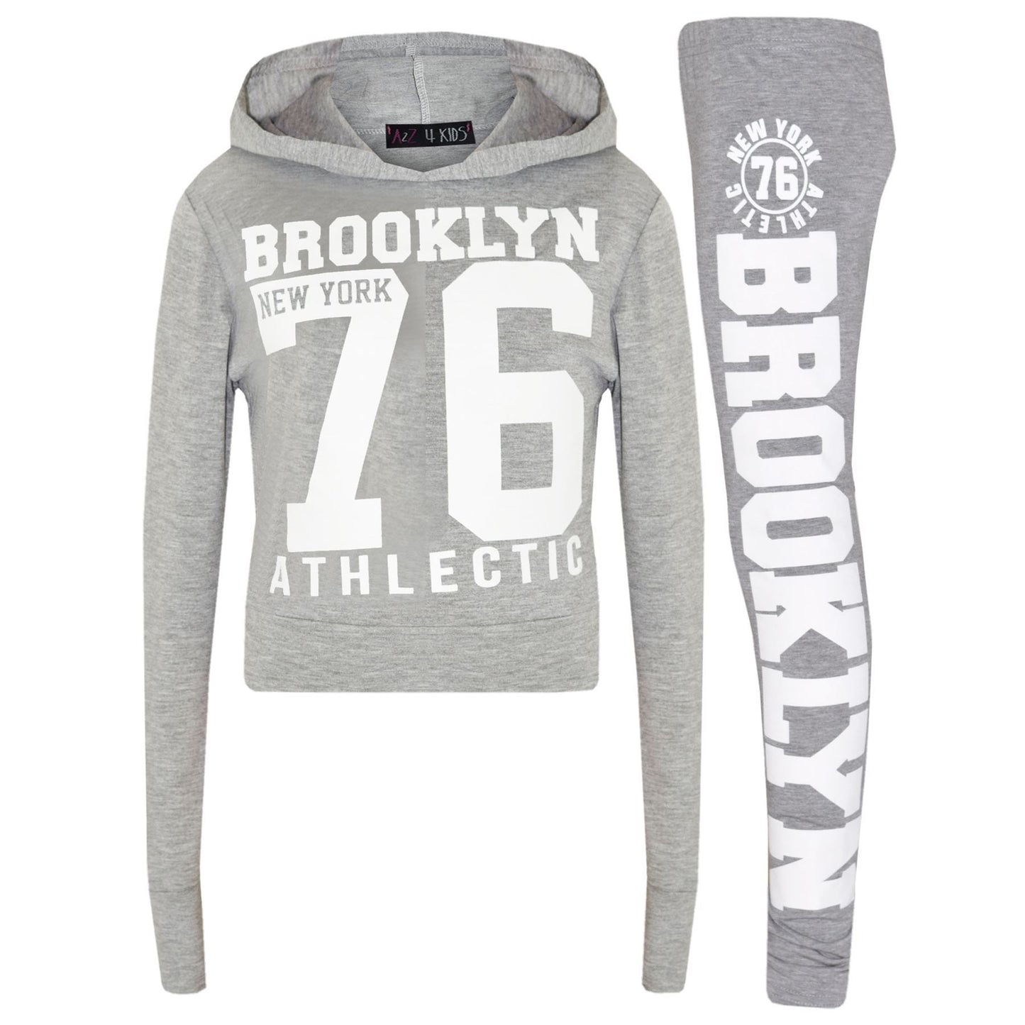 Kids Crop Top & Legging Set Active Wear Girls 5-13 Years