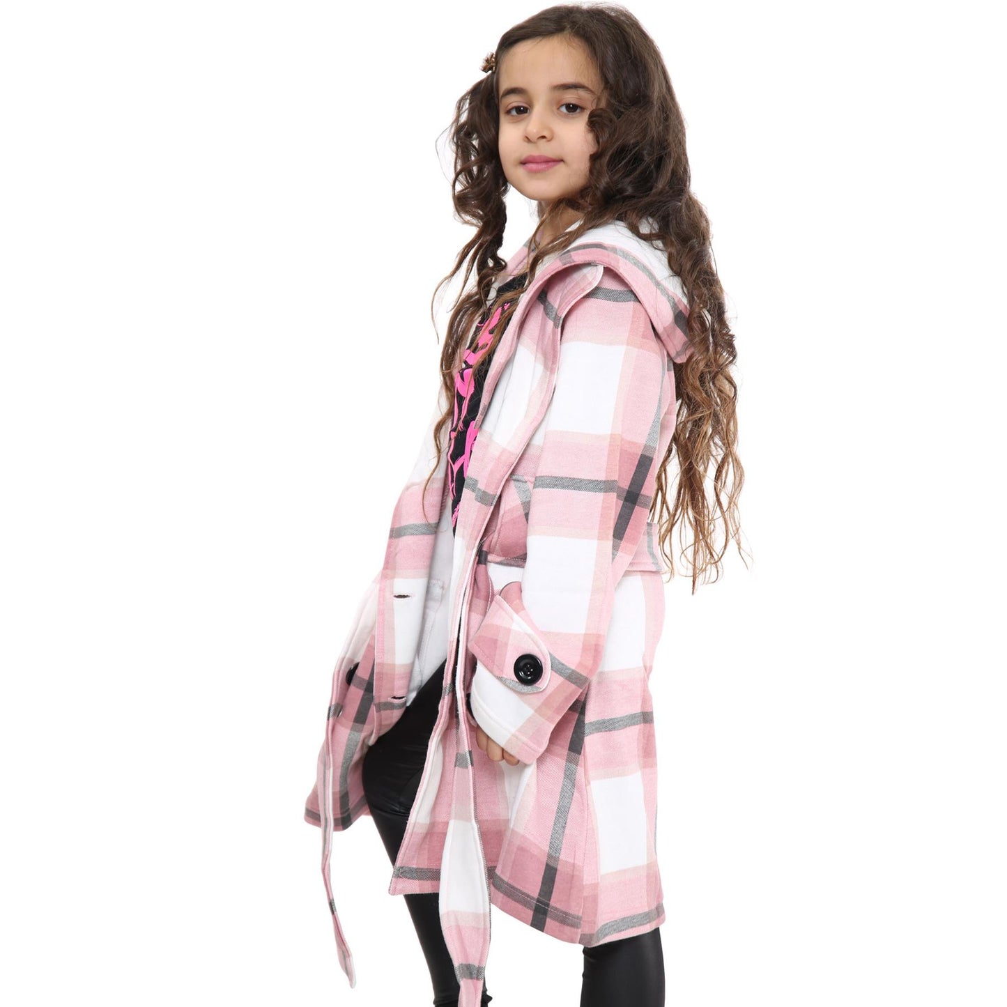 A2Z 4 Kids Parka Jacket Hooded Warm Jacket Oversized Belted Cuffs 5 -13 Years