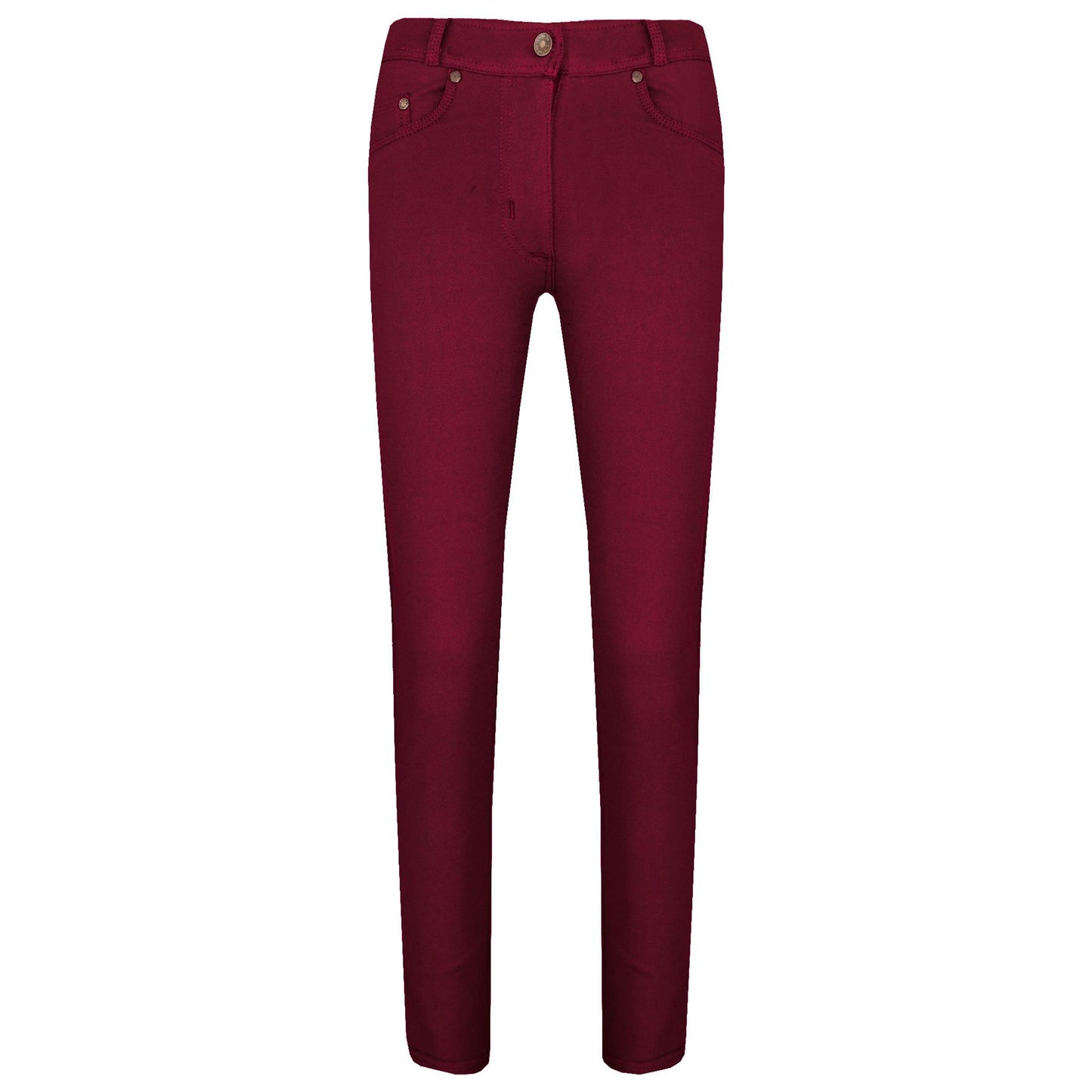 Kids Skinny Jeans Girls Stretchy Jeggings Fit Pants Coloured Trousers 5-13 Years