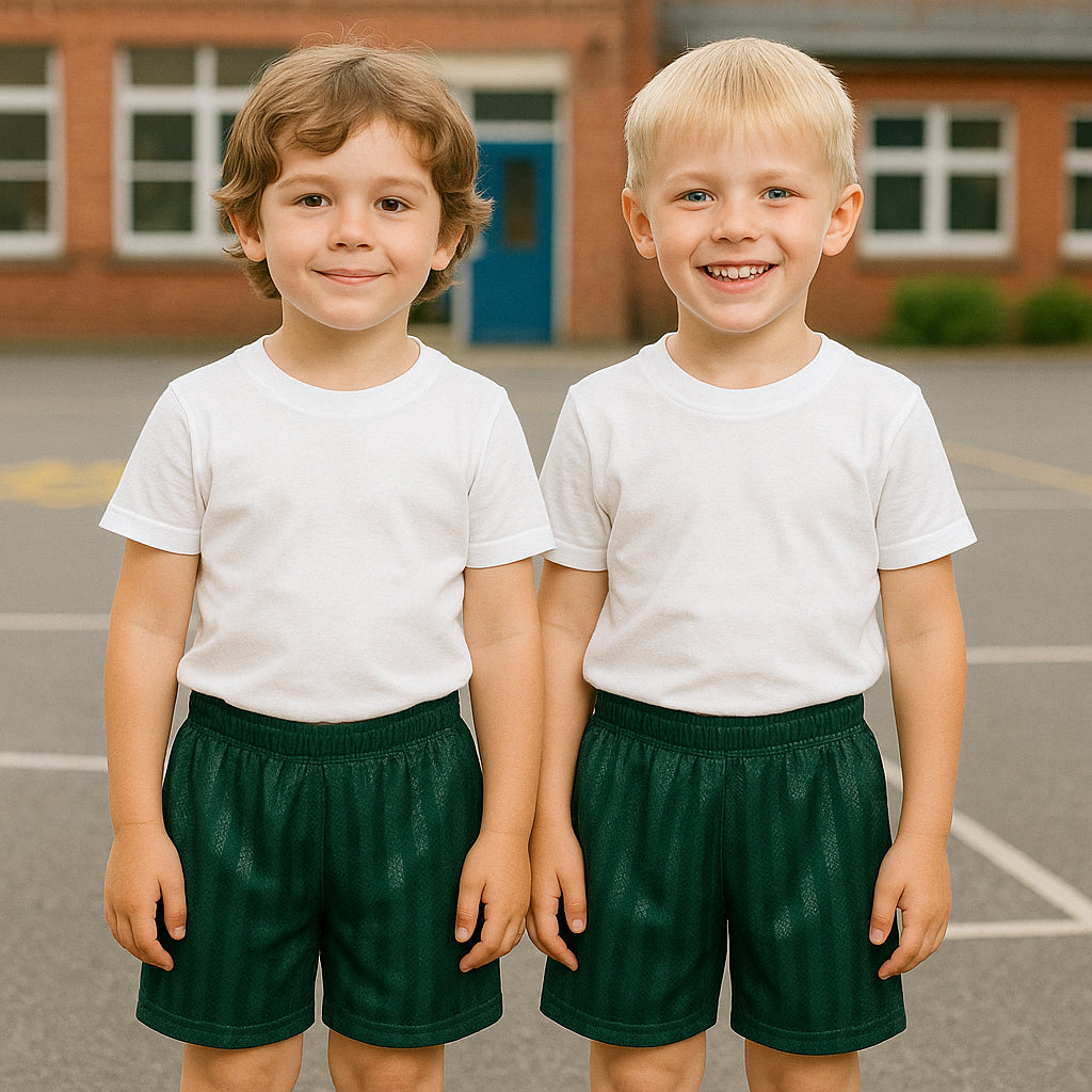 A2Z 4 Kids Shadow Stripe PE Shorts Pack of 2 Football Gym Shorts Age 2-13 Years