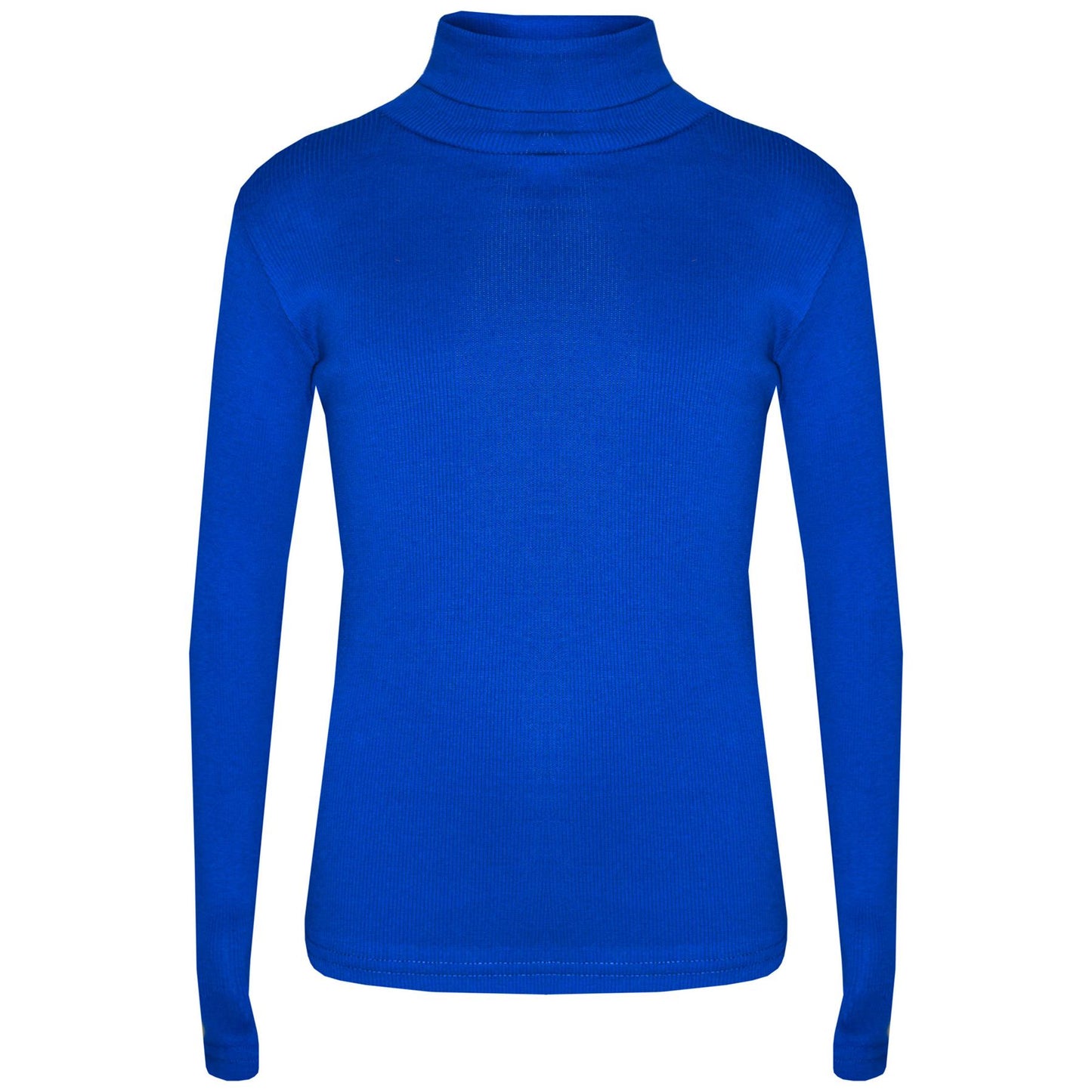 Kids Girls Polo Neck T Shirt Thick Cotton Turtleneck Jumper Long Sleeve Top 2-109