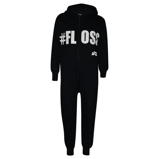 A2Z Onesie One Piece Kids Girls Boy #Floss White Print Pyjamas Sleepsuit Costume