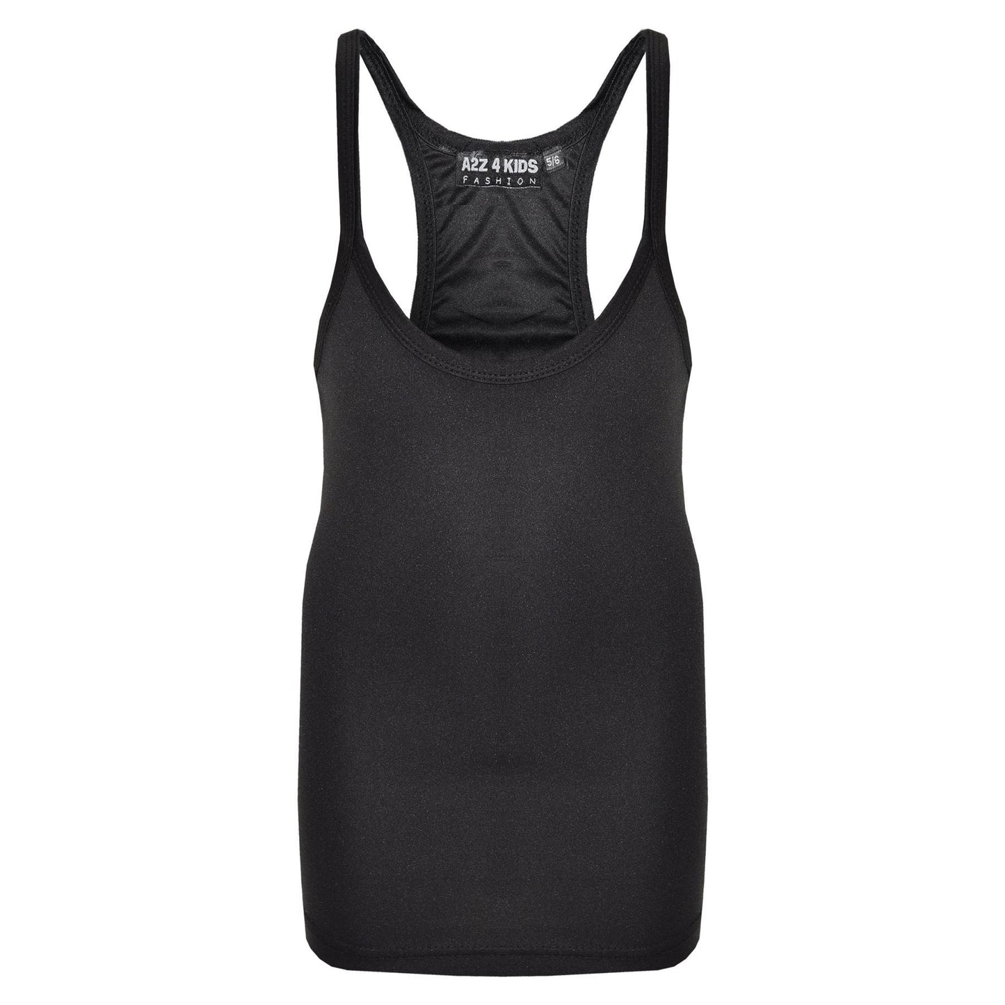 Kids Girls Childrens Vest Top Tank Top Fitted Age 5-6, 7-8, 9-10, 11-12,13 Years