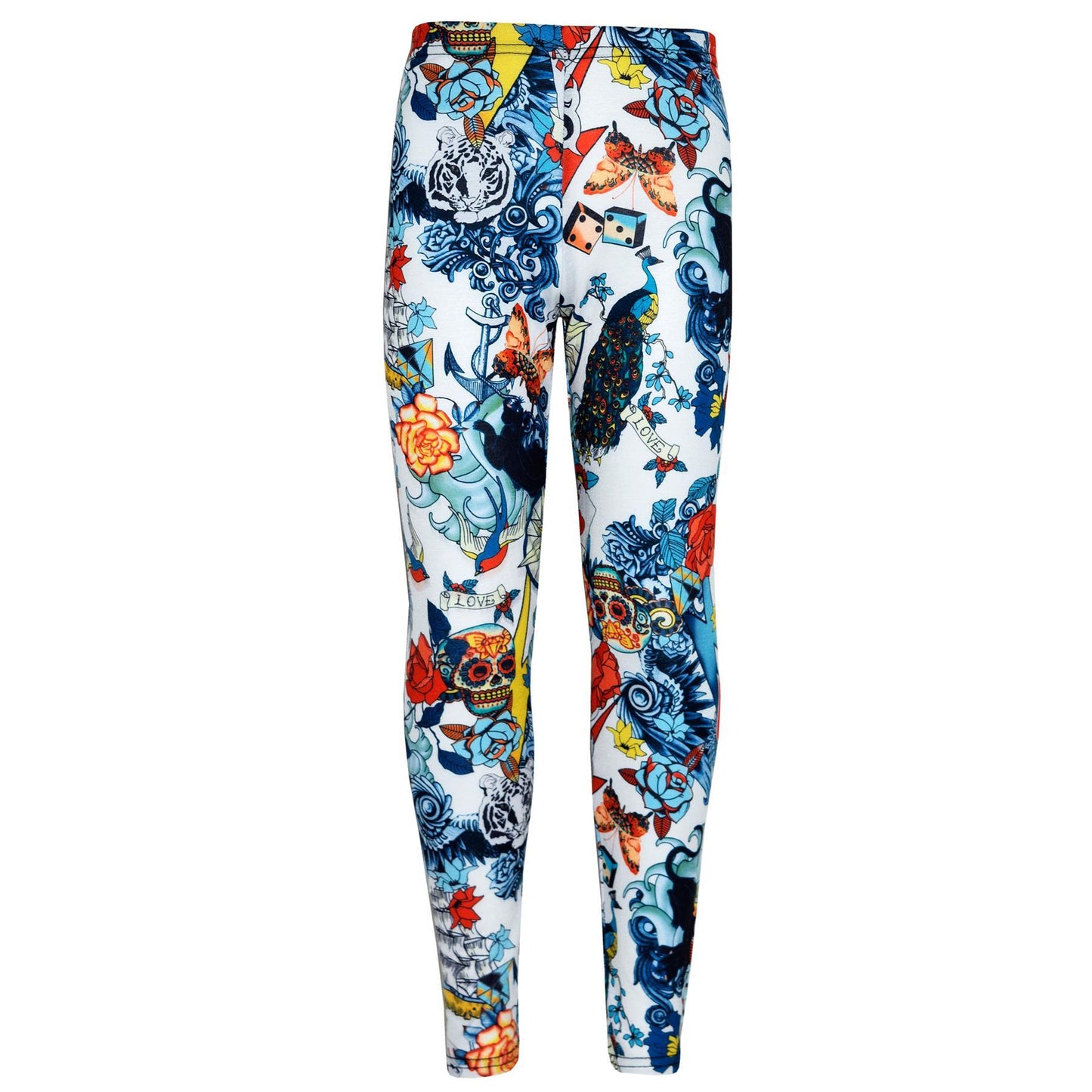 Kids Girls Leggings Designer Stylish Party Fashion School Trendy Legging 7-13 Yr