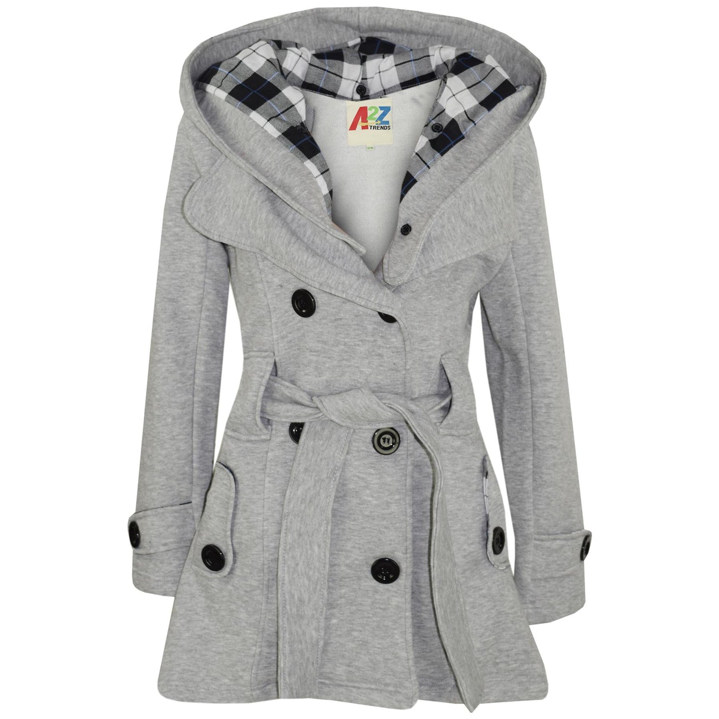 A2Z 4 Kids Parka Jacket Hooded Warm Jacket Oversized Belted Cuffs 5 -13 Years