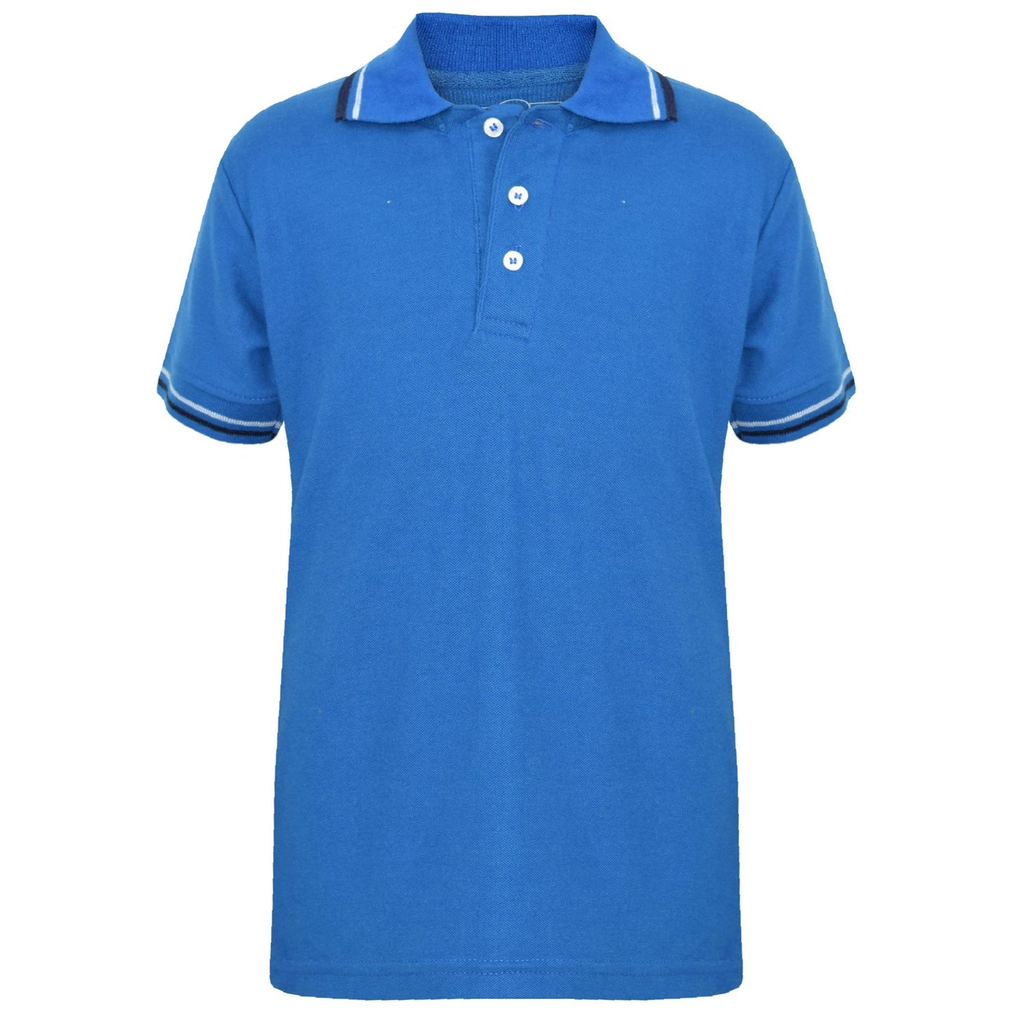 Kids Boys Girls Polo T Shirt Designer Plain Color School T-Shirts PE Top 3-13 Yr