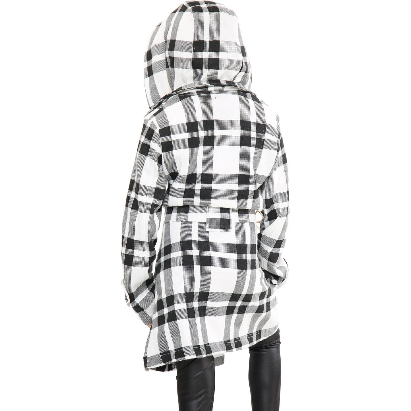 A2Z 4 Kids Parka Jacket Hooded Warm Jacket Oversized Belted Cuffs 5 -13 Years