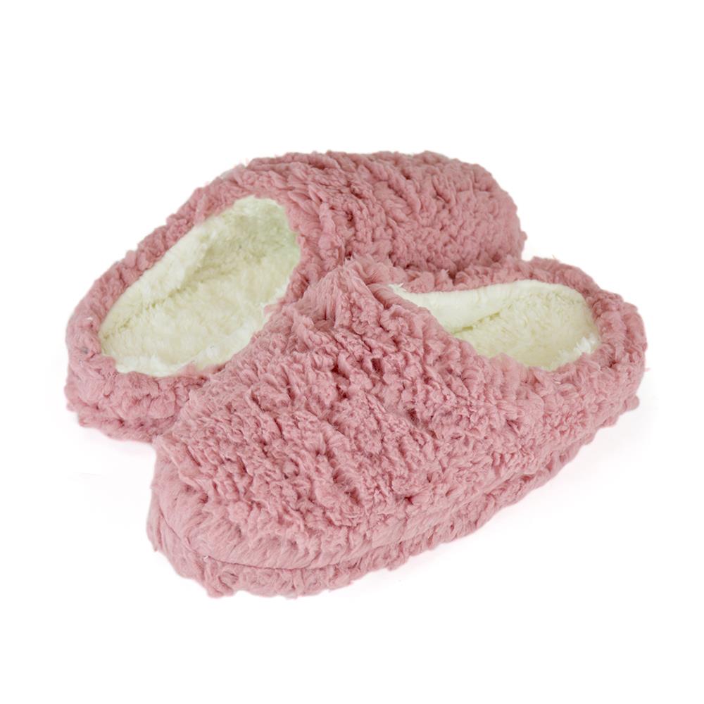 Women Slippers Winter Warm Teddy Fleece Upper Shoft Lining Non-Slip Mule Slipper