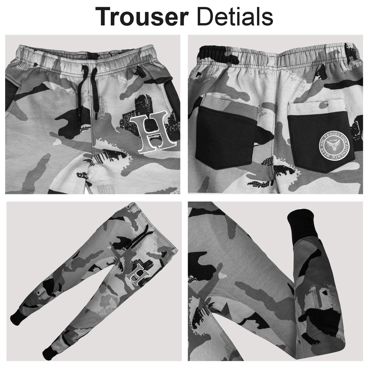 Kids Tracksuit Boys HNL Camouflage Hoodie & Botom Jog Suit Joggers Age 7-13 Year