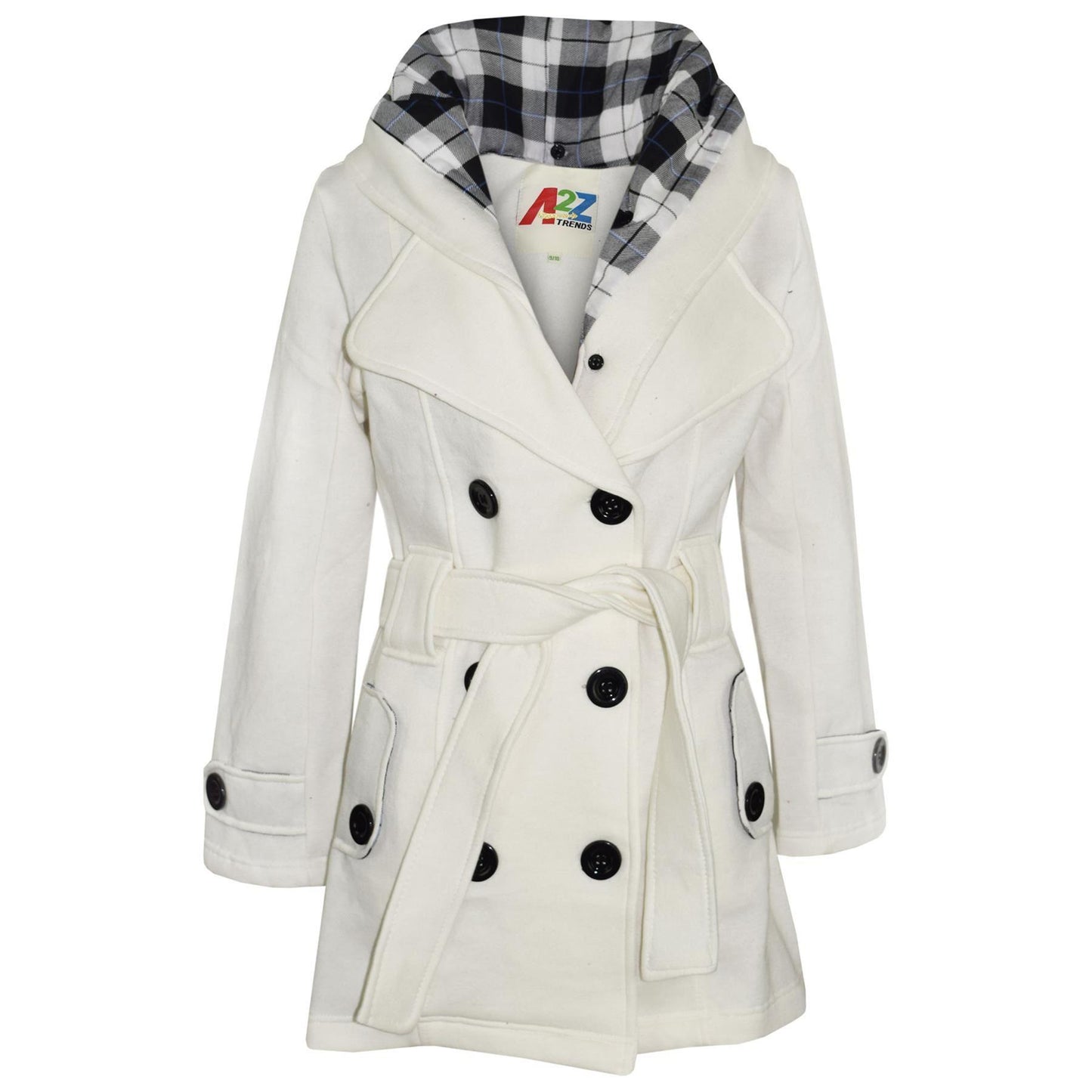 A2Z 4 Kids Parka Jacket Hooded Warm Jacket Oversized Belted Cuffs 5 -13 Years