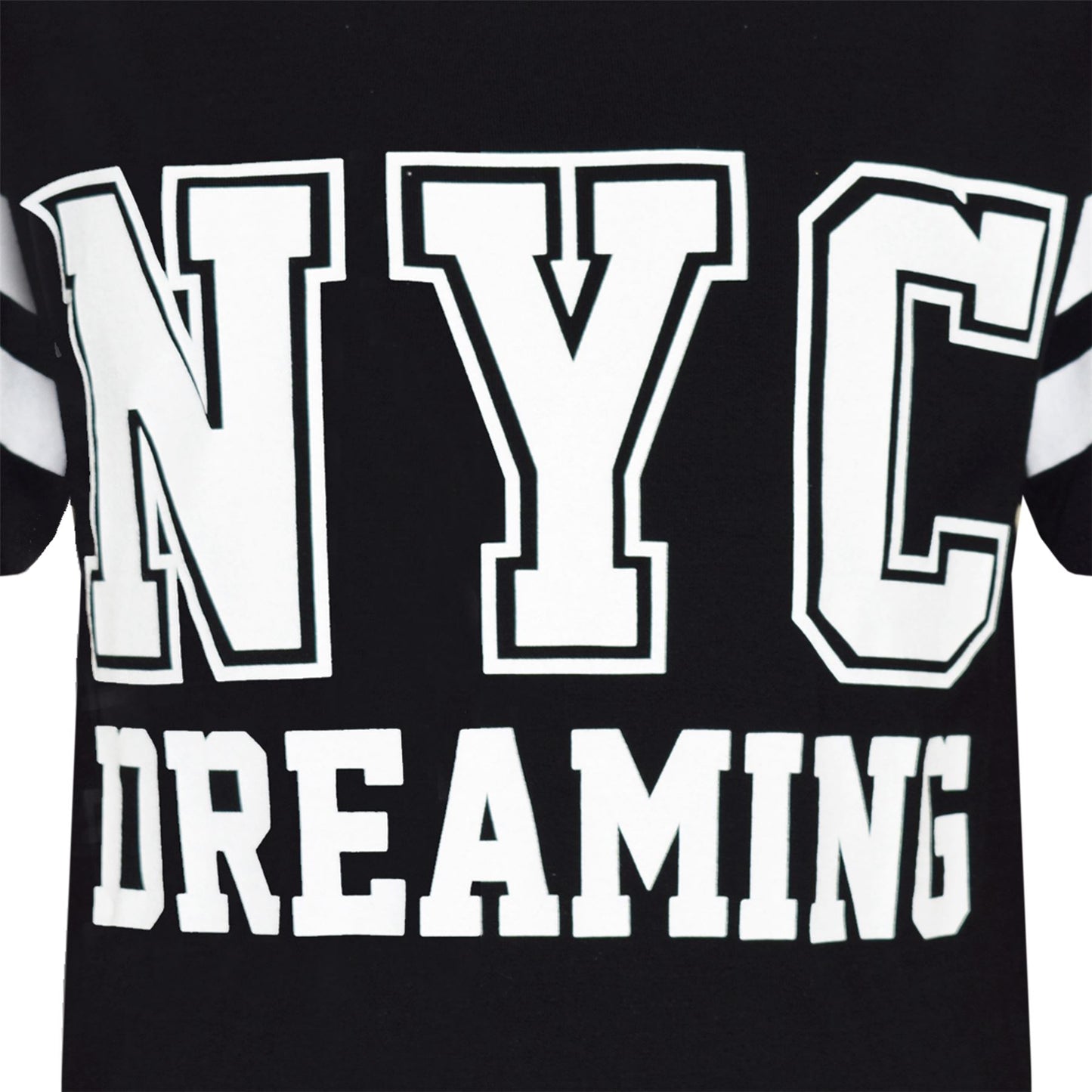 Girls Tops Kids Designer NYC Dreaming Trendy Crop & Fashion Legging Set 7-13 Yrs