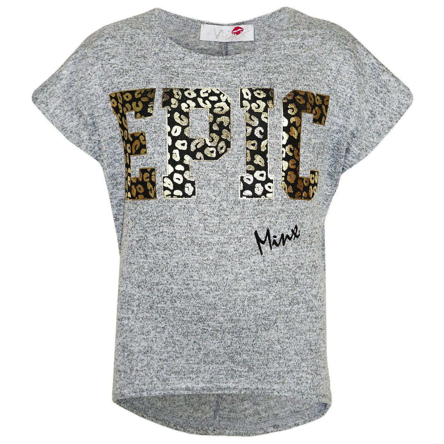 Kids Girls " EPIC " Printed Crop Top Stylish Fashion Trendy Top Age 7-13 Years