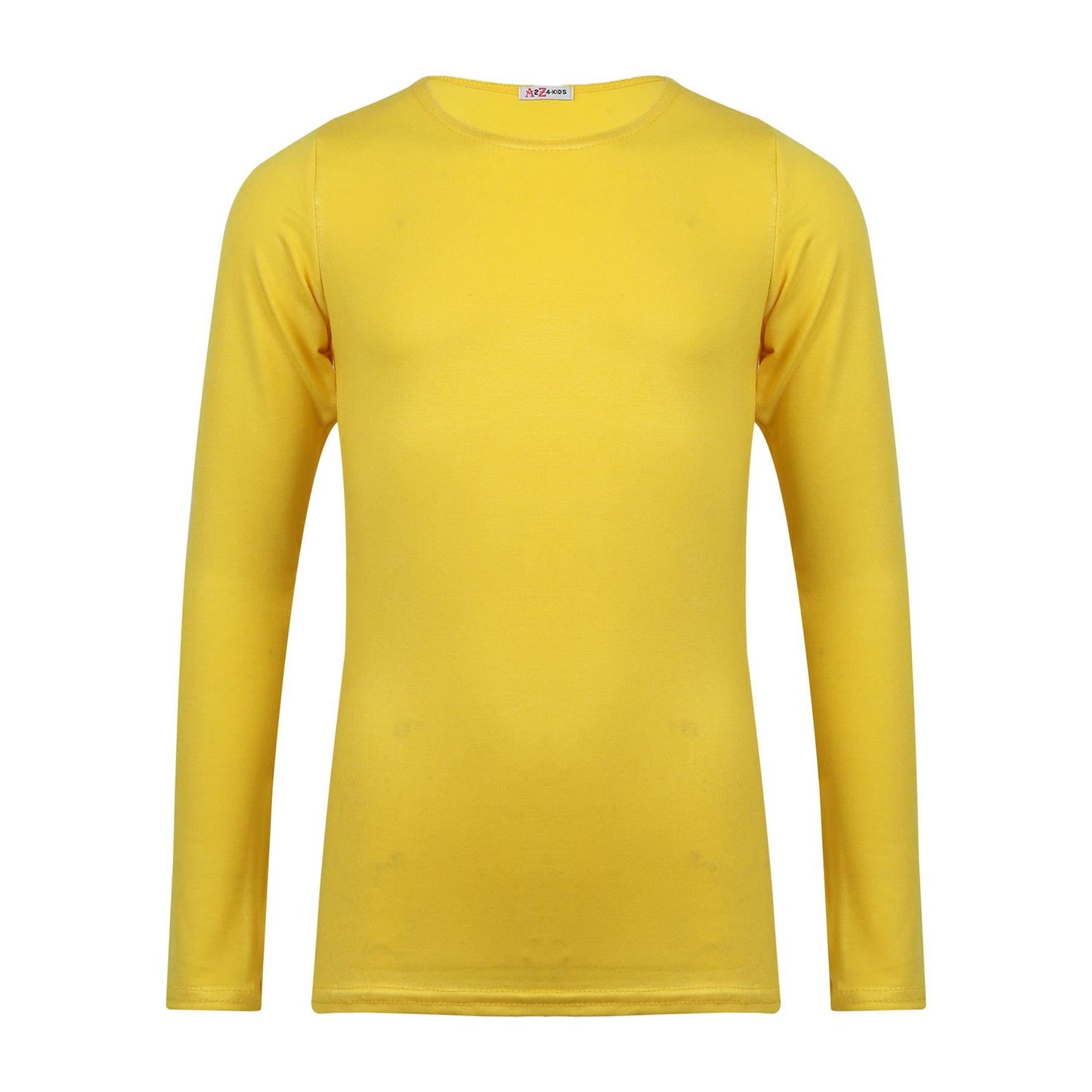 A2Z 4 Kids Girls Plain Long Sleeve T Shirt Soft Feel PE School Activewear Shirts